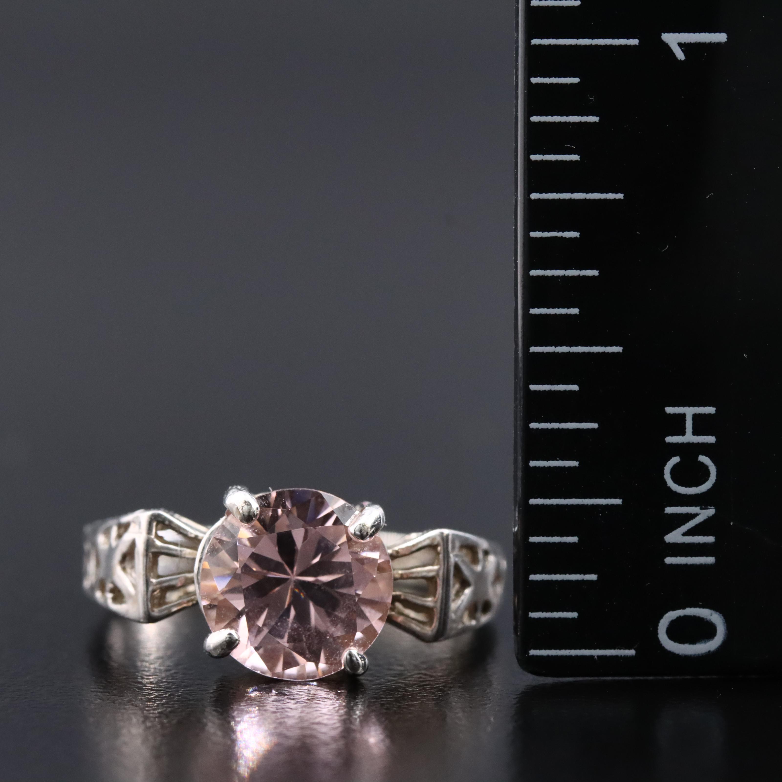 14K CZ Solitaire Ring