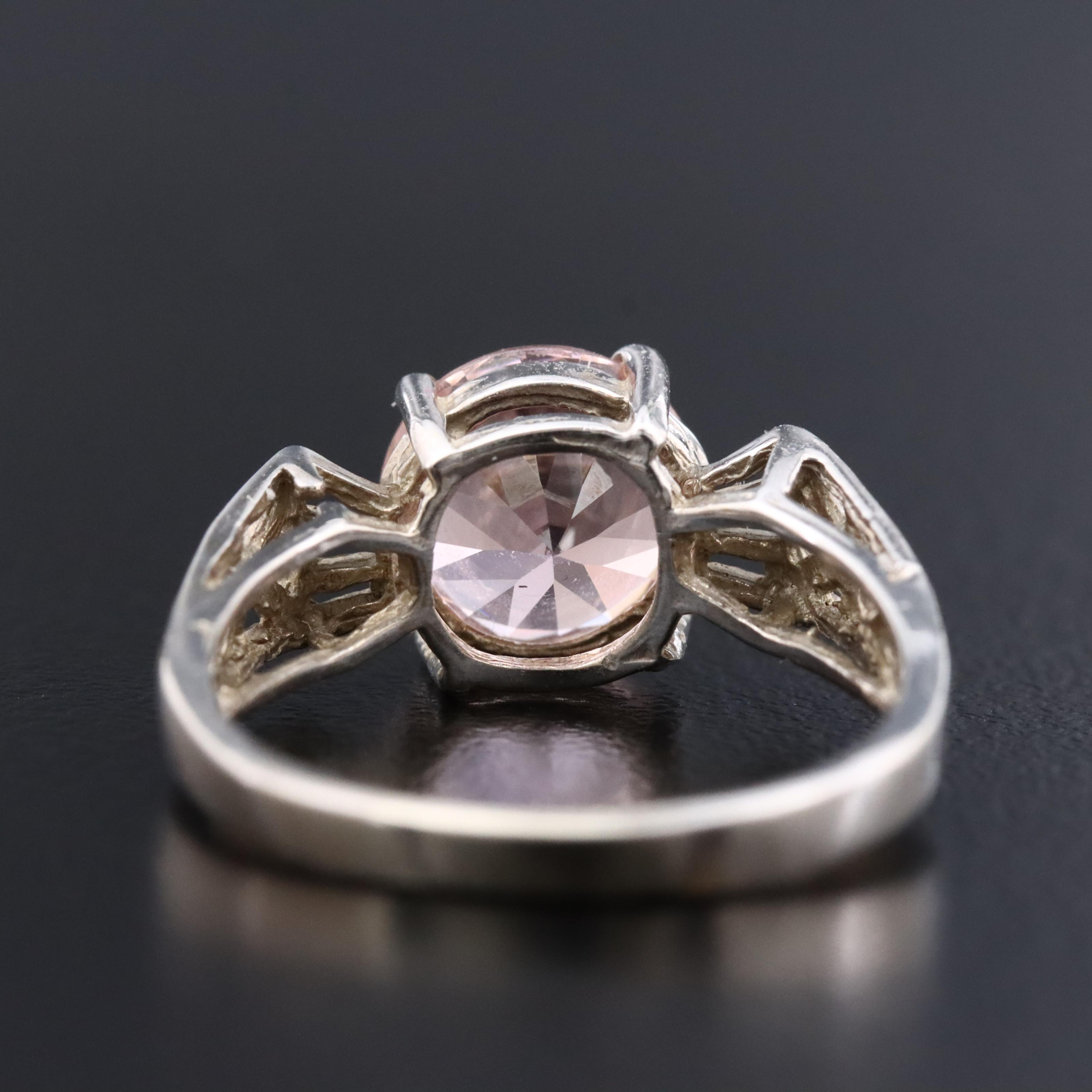 14K CZ Solitaire Ring