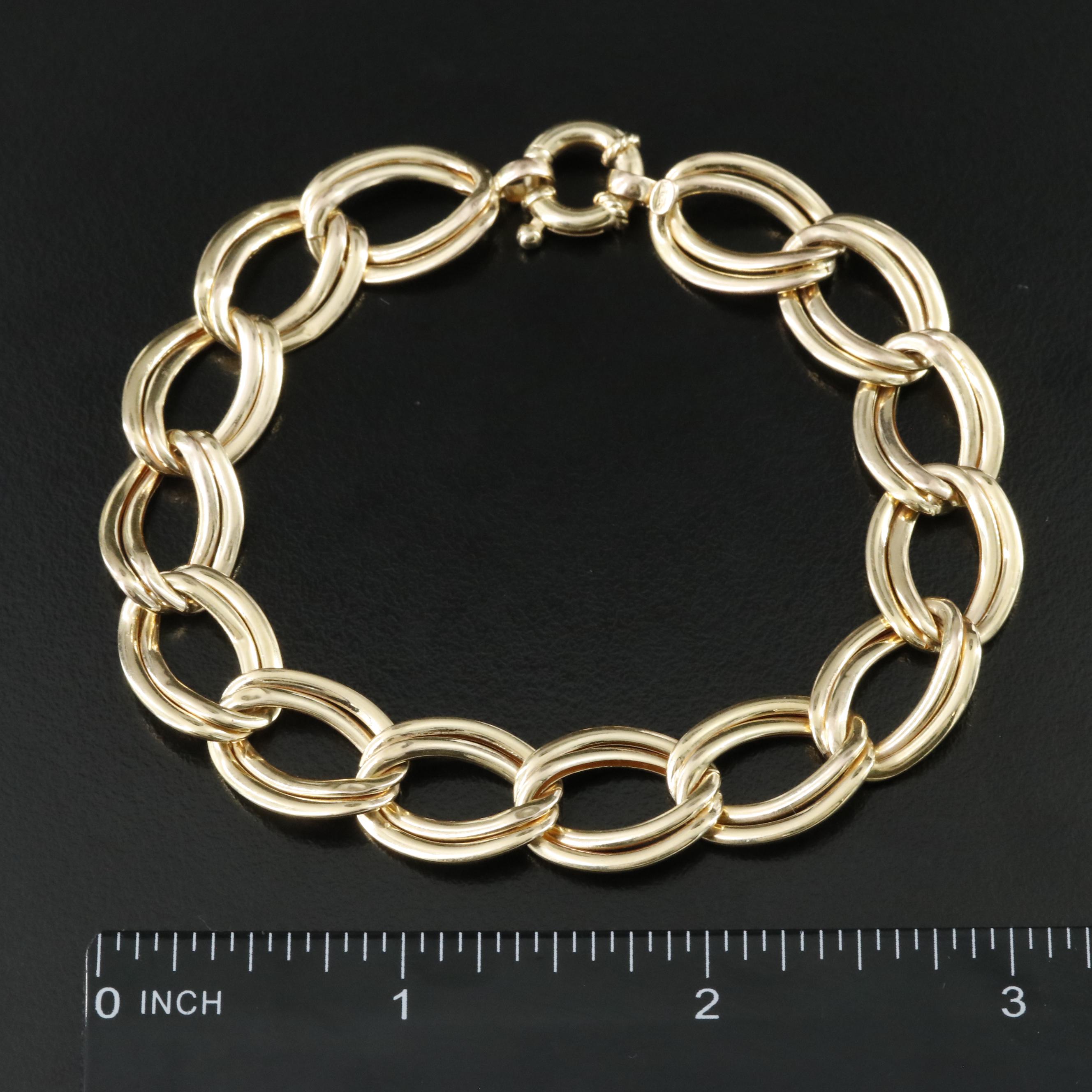 Italian 14K Garibaldi Chain Bracelet