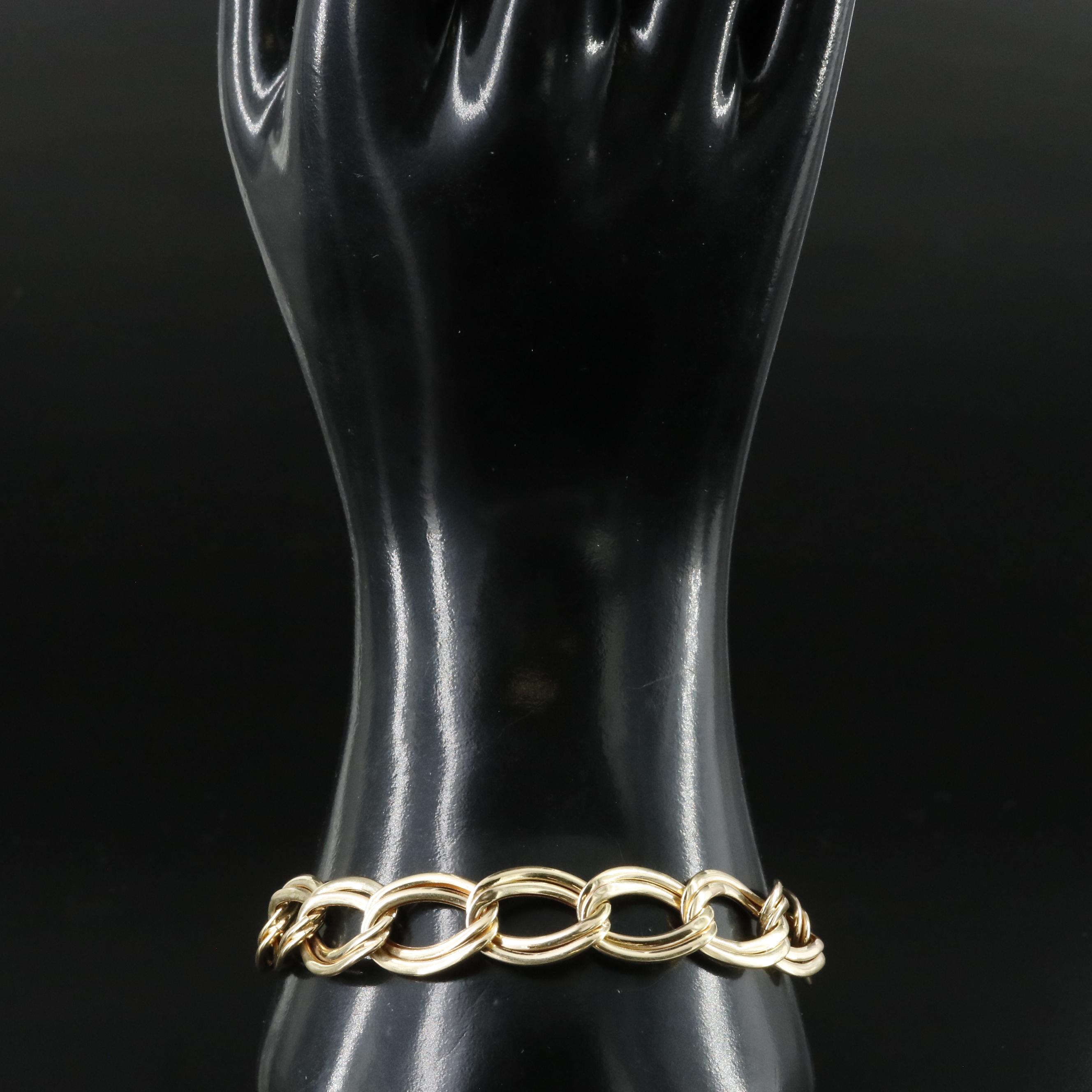 Italian 14K Garibaldi Chain Bracelet
