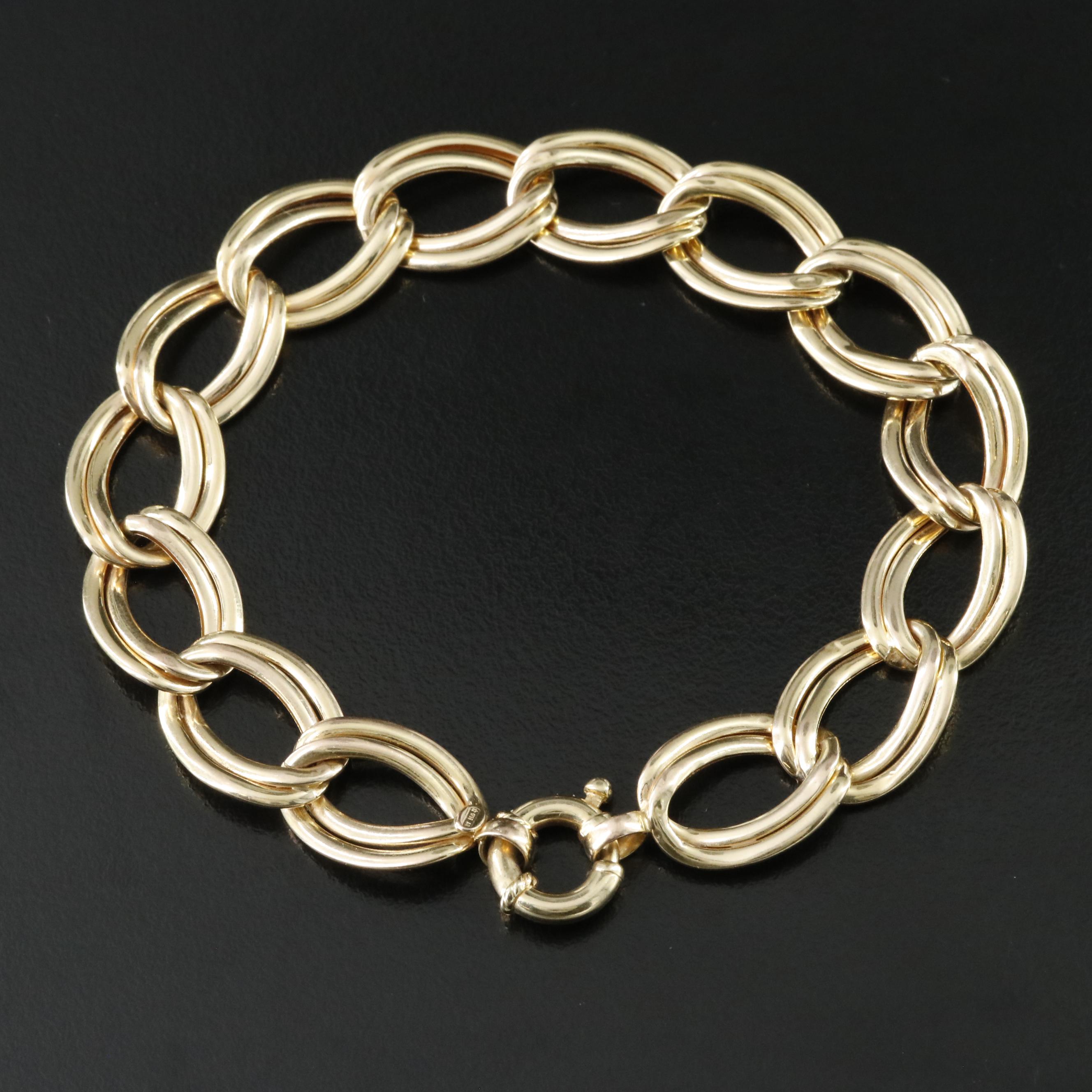 Italian 14K Garibaldi Chain Bracelet