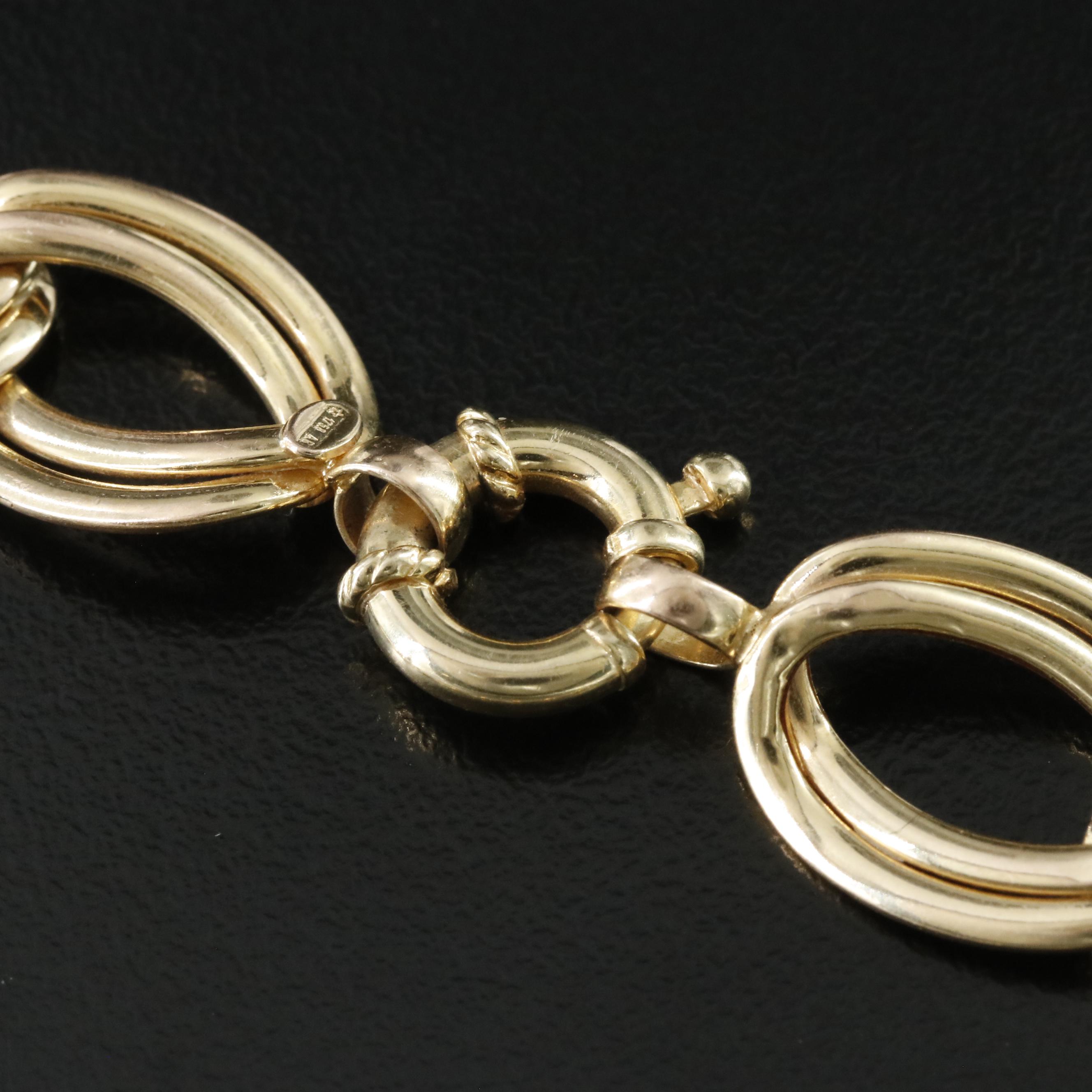 Italian 14K Garibaldi Chain Bracelet