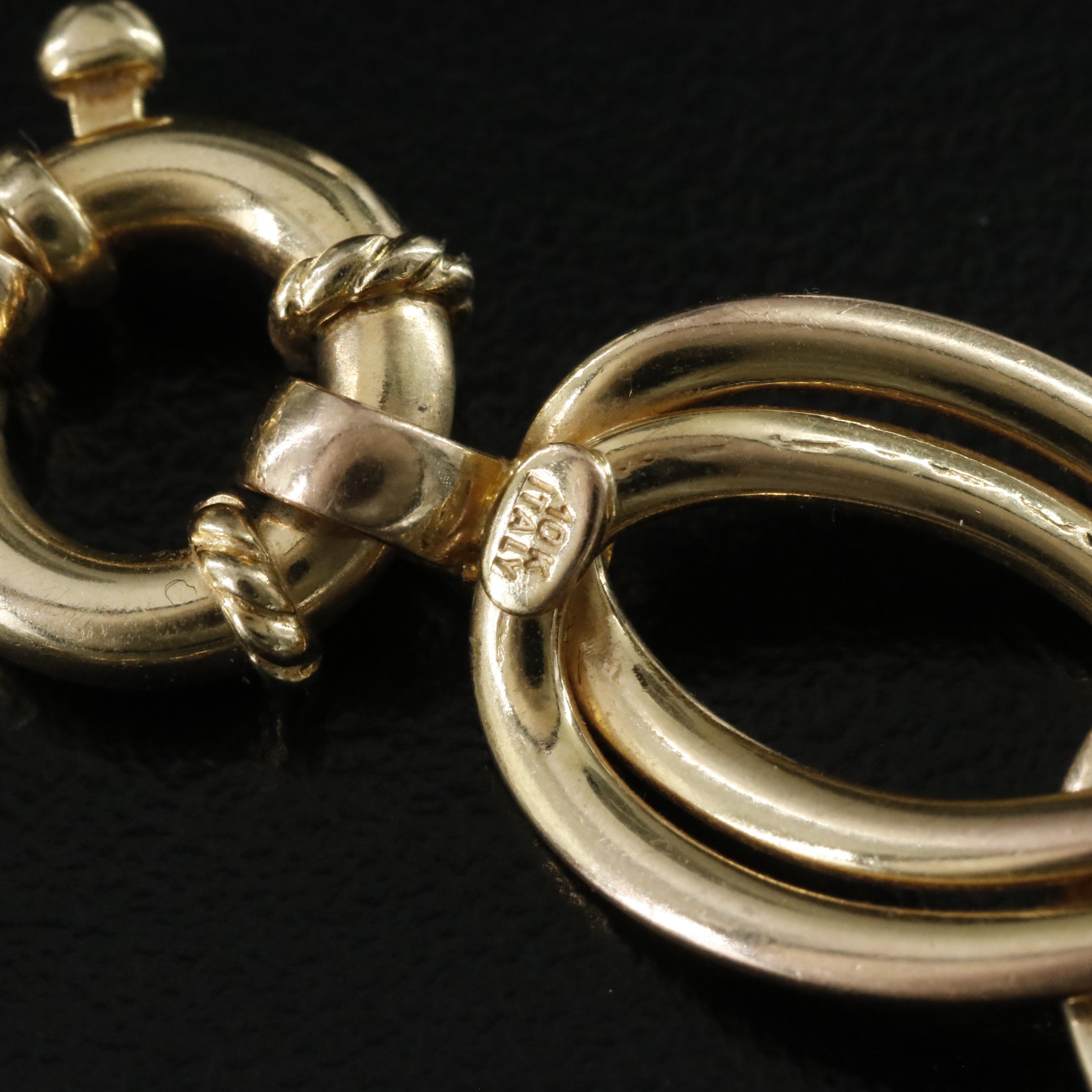 Italian 14K Garibaldi Chain Bracelet