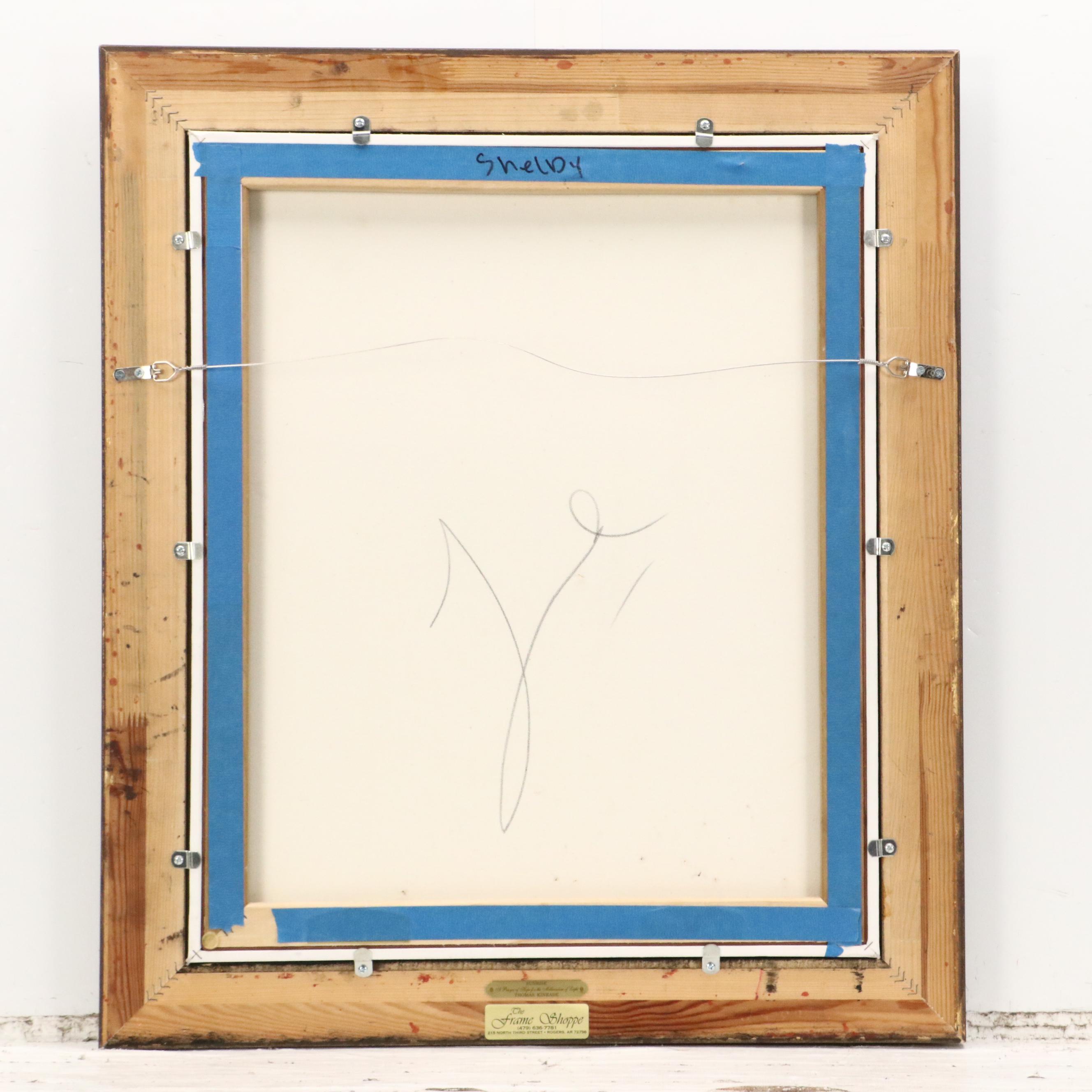 Thomas Kincade Embellished Offset Lithograph "Sunrise"