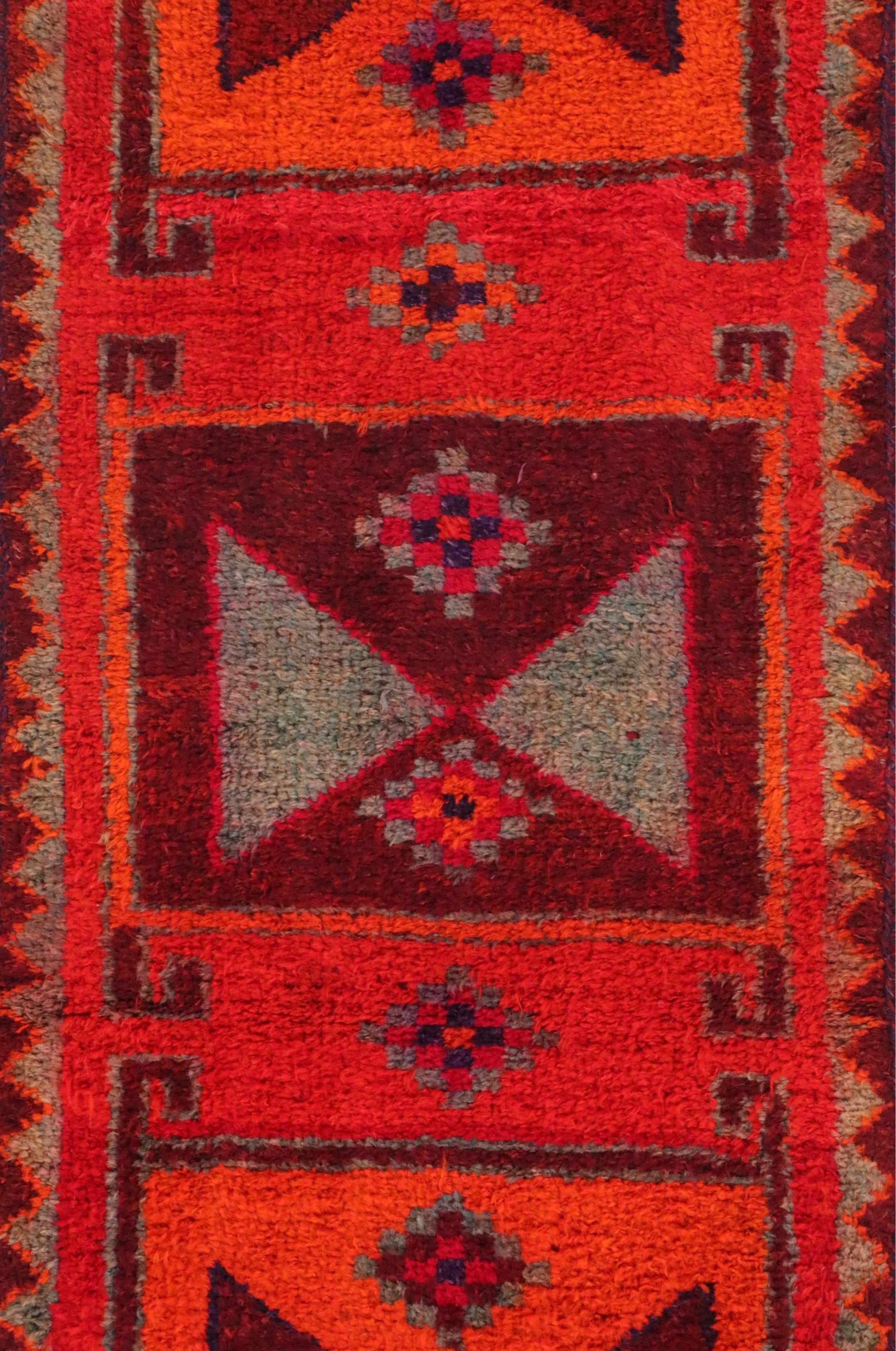3'4 x 10'4 Hand-Knotted Turkish Village Carpet Runner