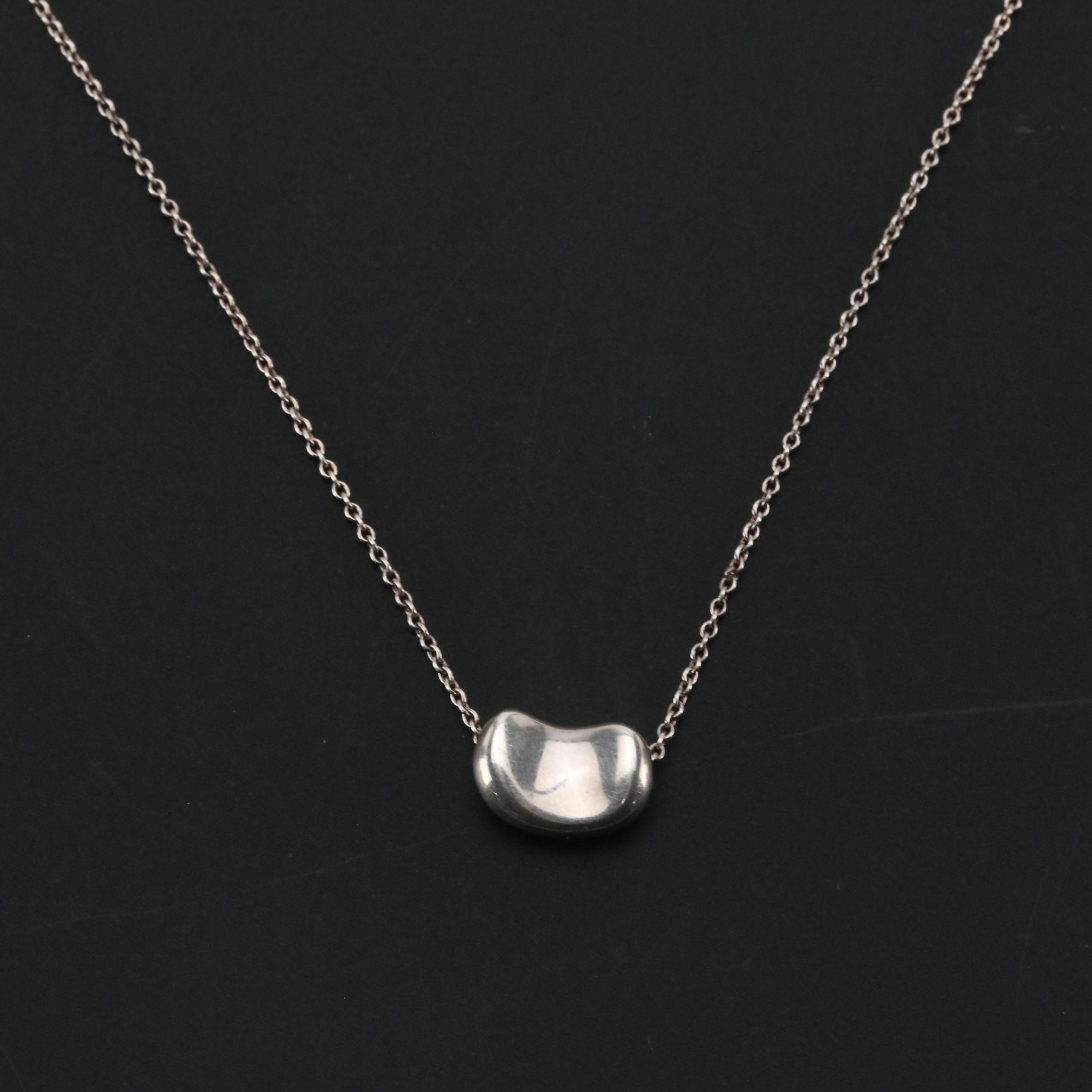Elsa Peretti for Tiffany & Co. Sterling Bean Design Necklace