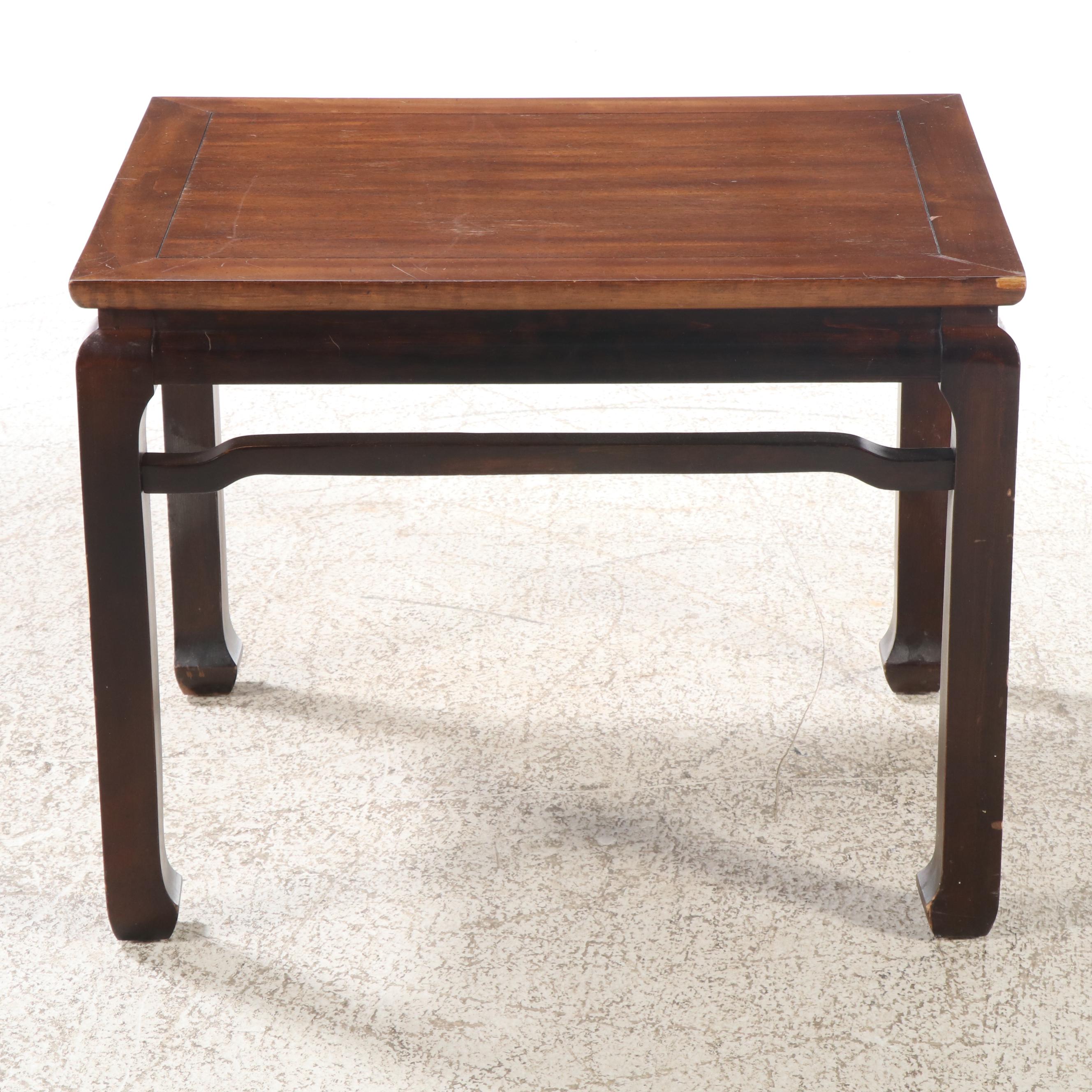 Pair of Chinese Style Wood End Tables