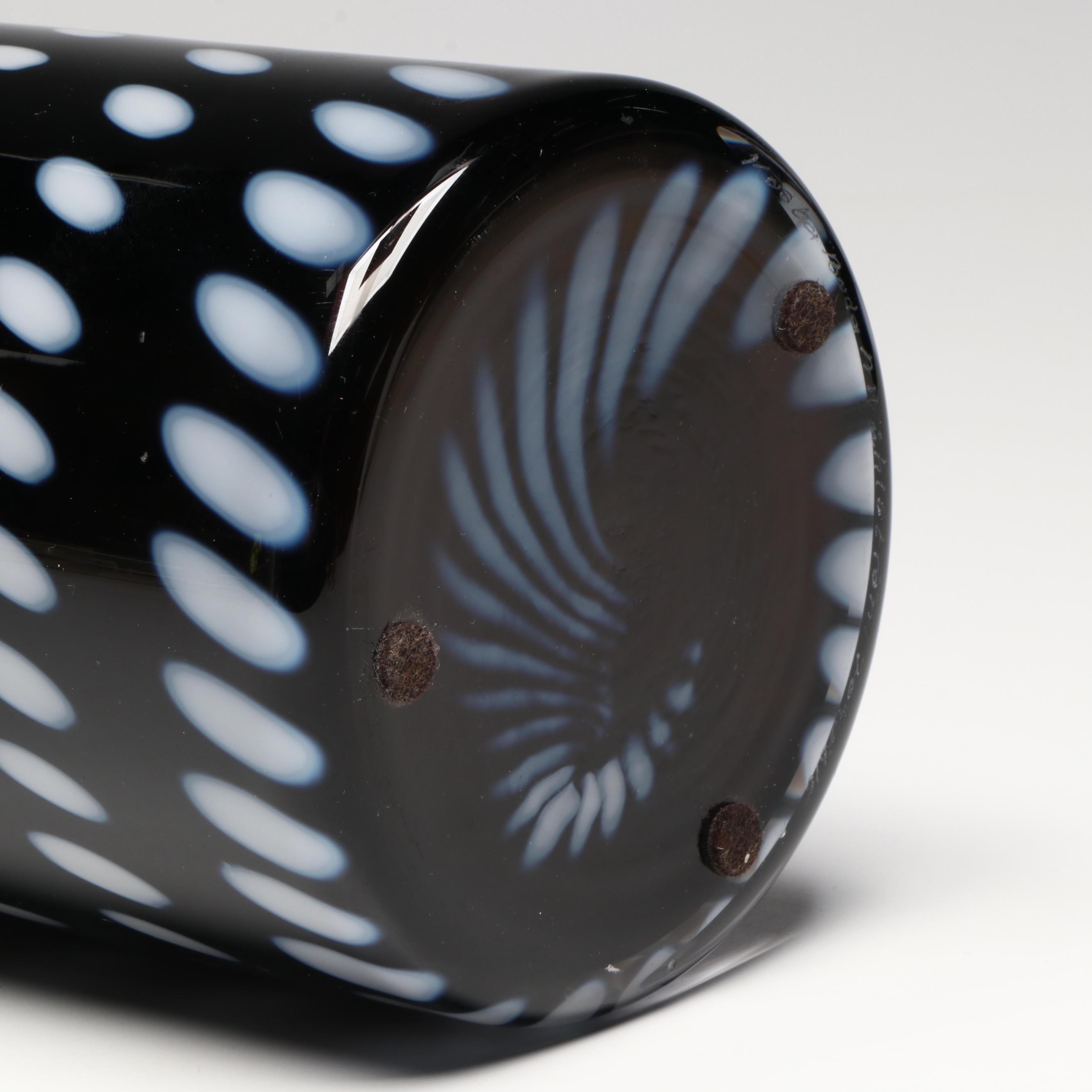 Ann Wåhlström for Kosta Boda “Tones” Cylindrical Glass Vase