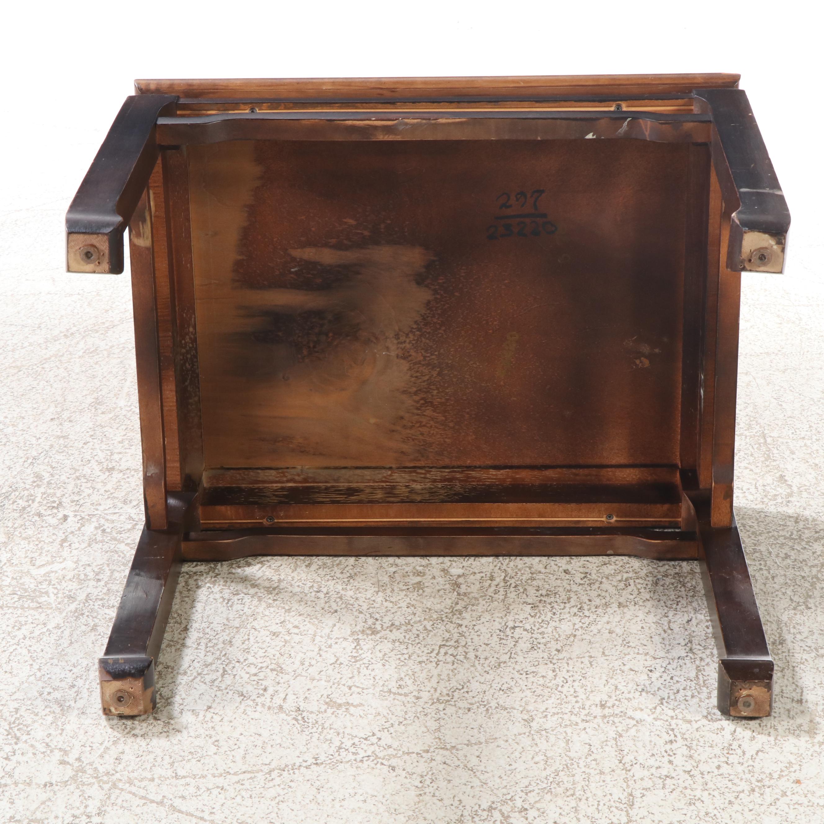Pair of Chinese Style Wood End Tables