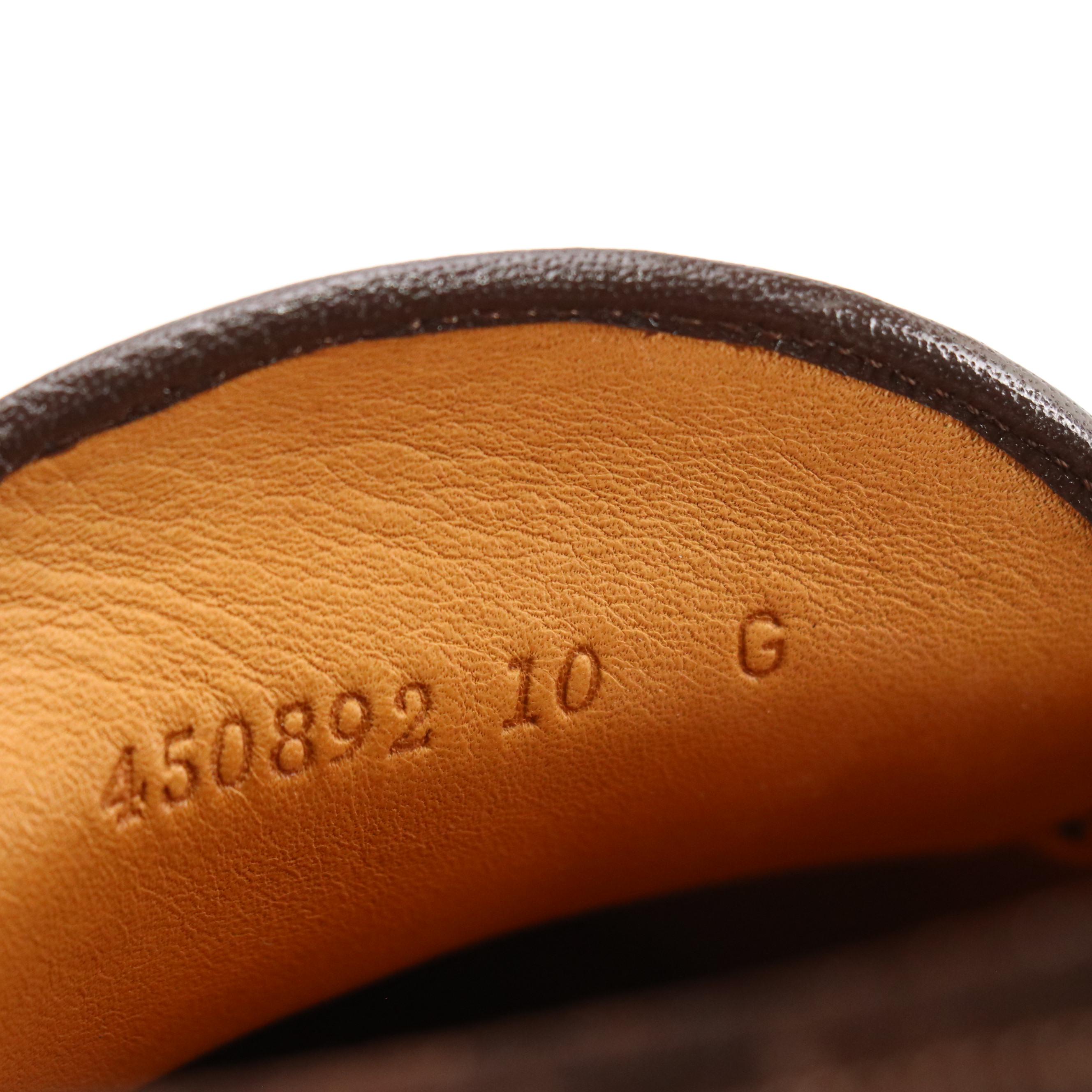 Men's Gucci Web Stripe Horsebit Loafers in Chocolate Brown Suede