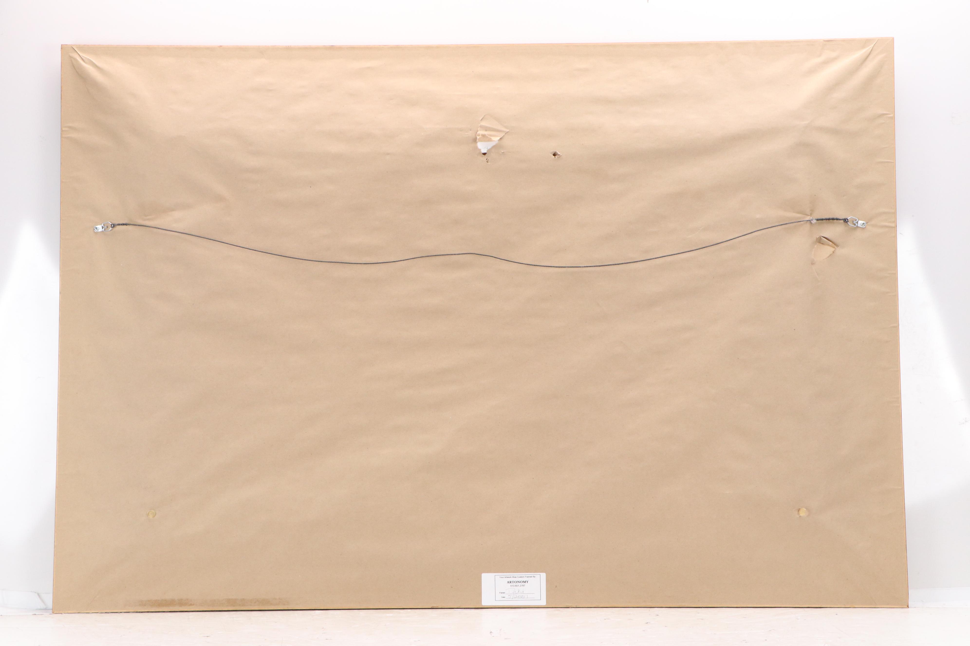 Floral Spring Landscape Acrylic Painting, Circa 2000