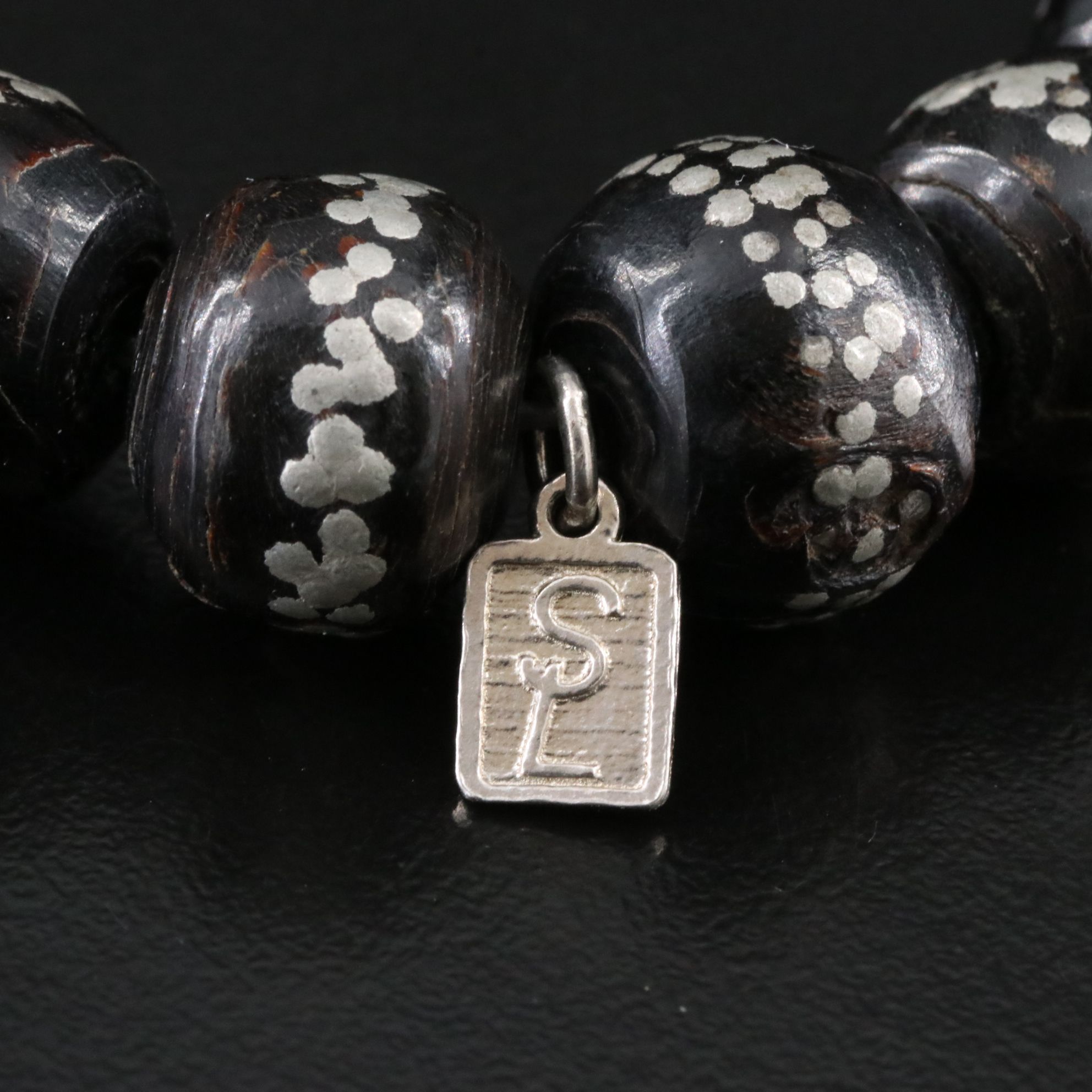 Sheryl Lowe Coral Bead Bracelet with Sterling Diamond Accent Beads