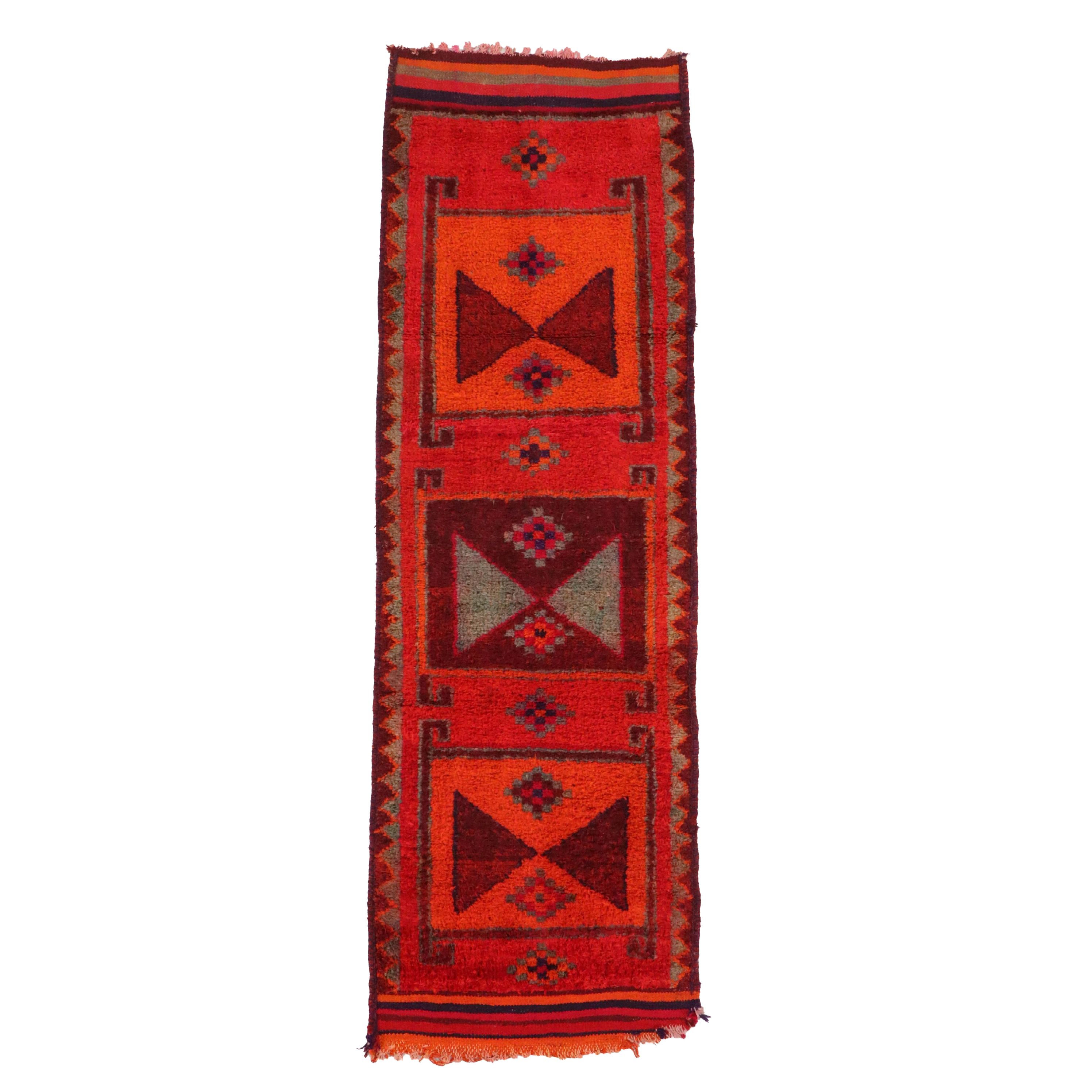 3'4 x 10'4 Hand-Knotted Turkish Village Carpet Runner