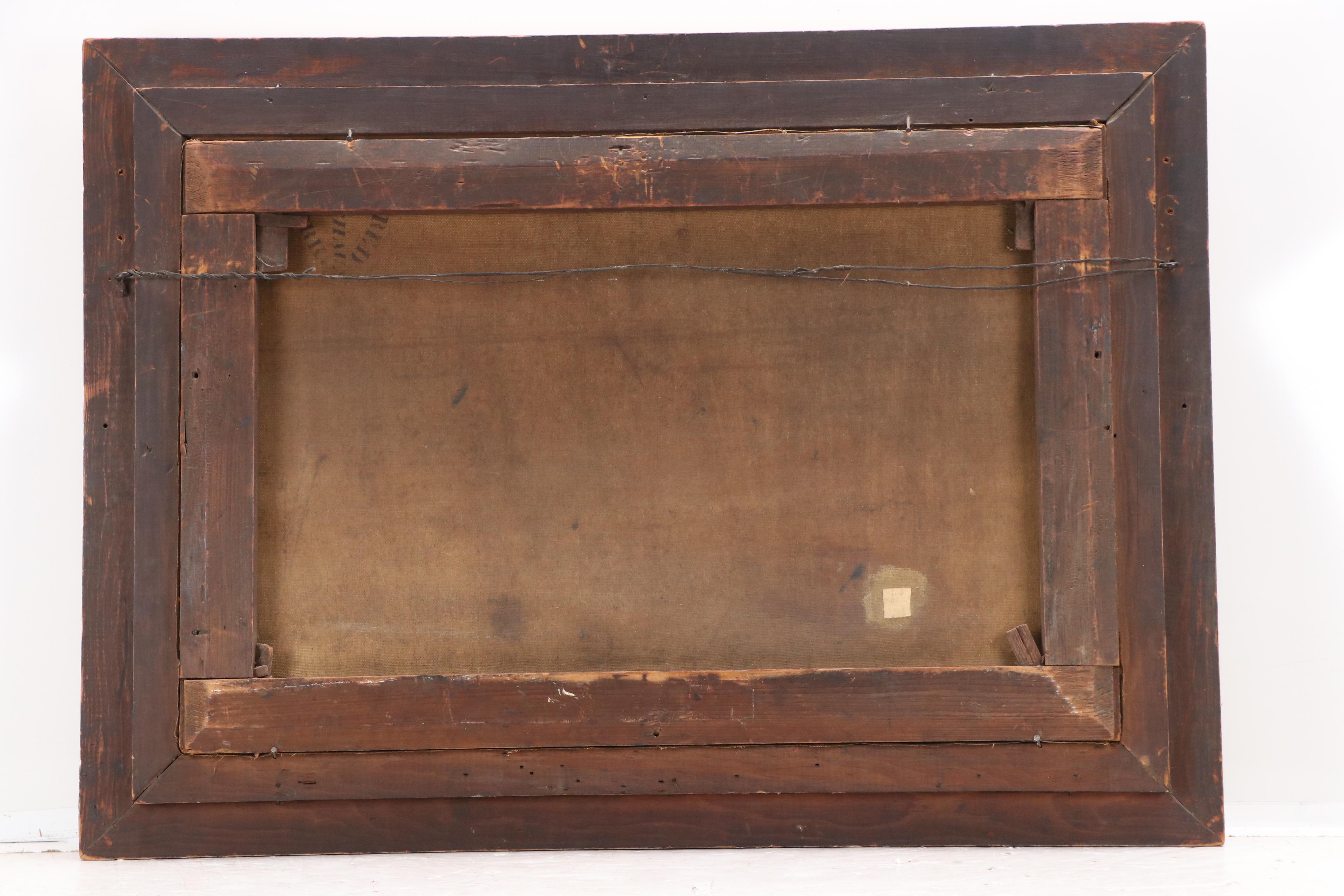 Continental School Oil Painting of Pastoral Riverside Landscape, Circa 1900