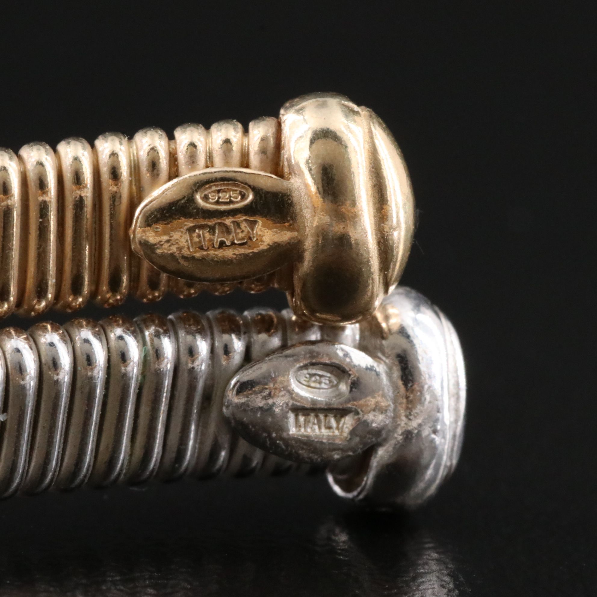 Italian Sterling Imitation Coral Bracelets