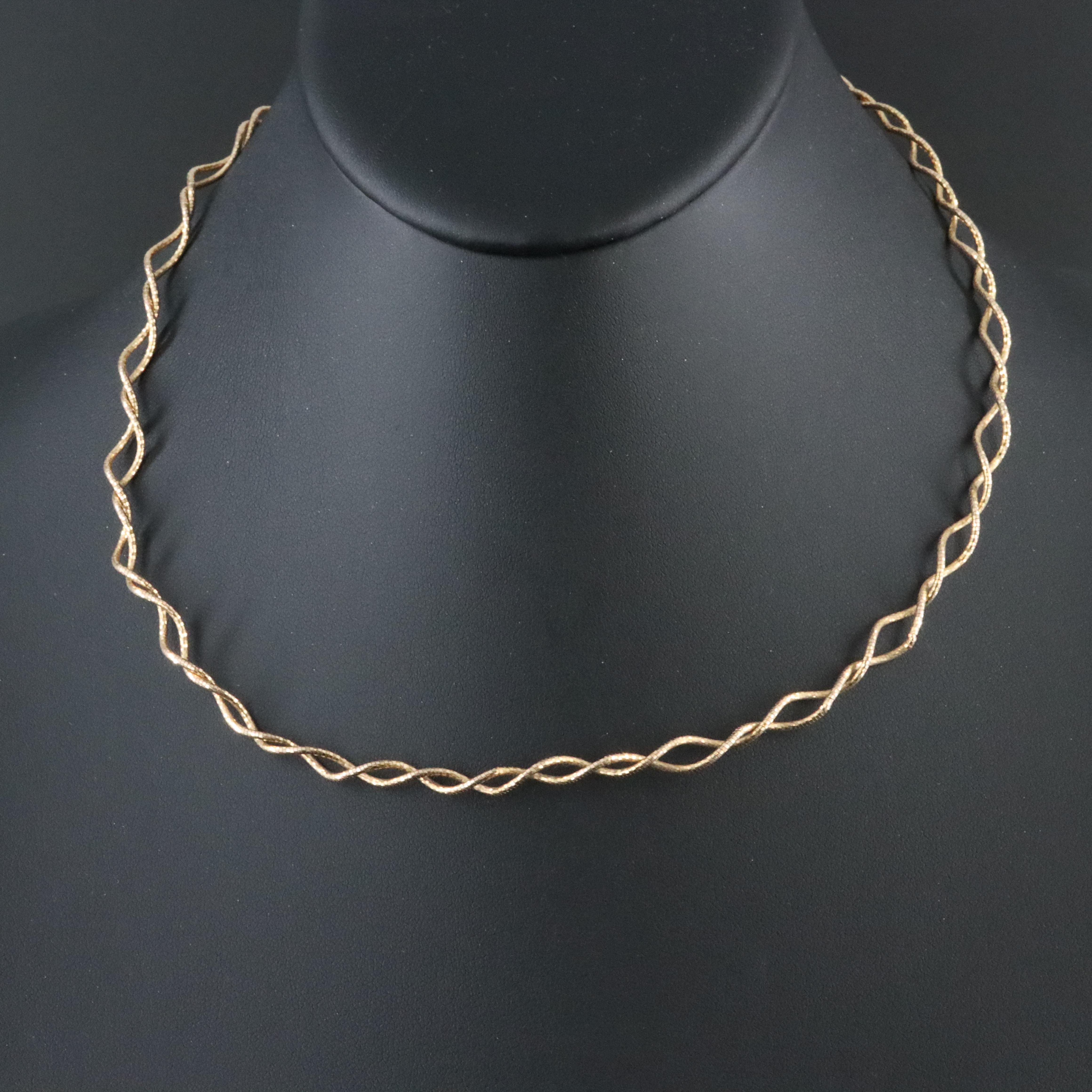Italian 14K Braided Necklace