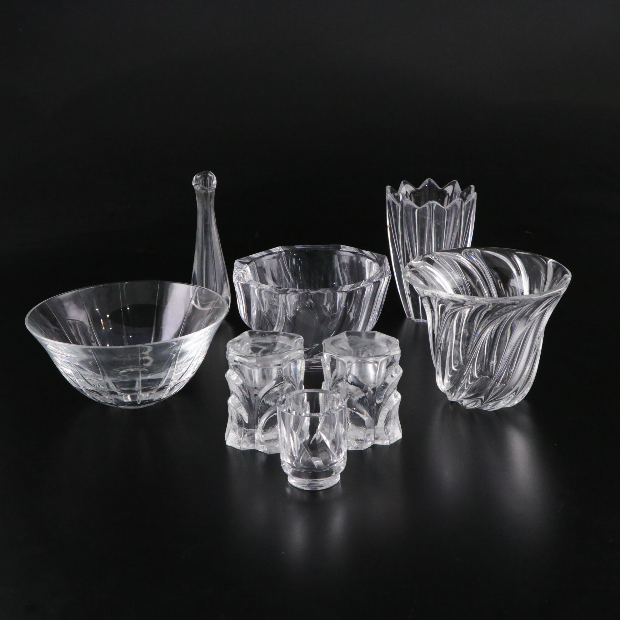 Orrefors "Residence" Bowl & Other Crystal Tableware