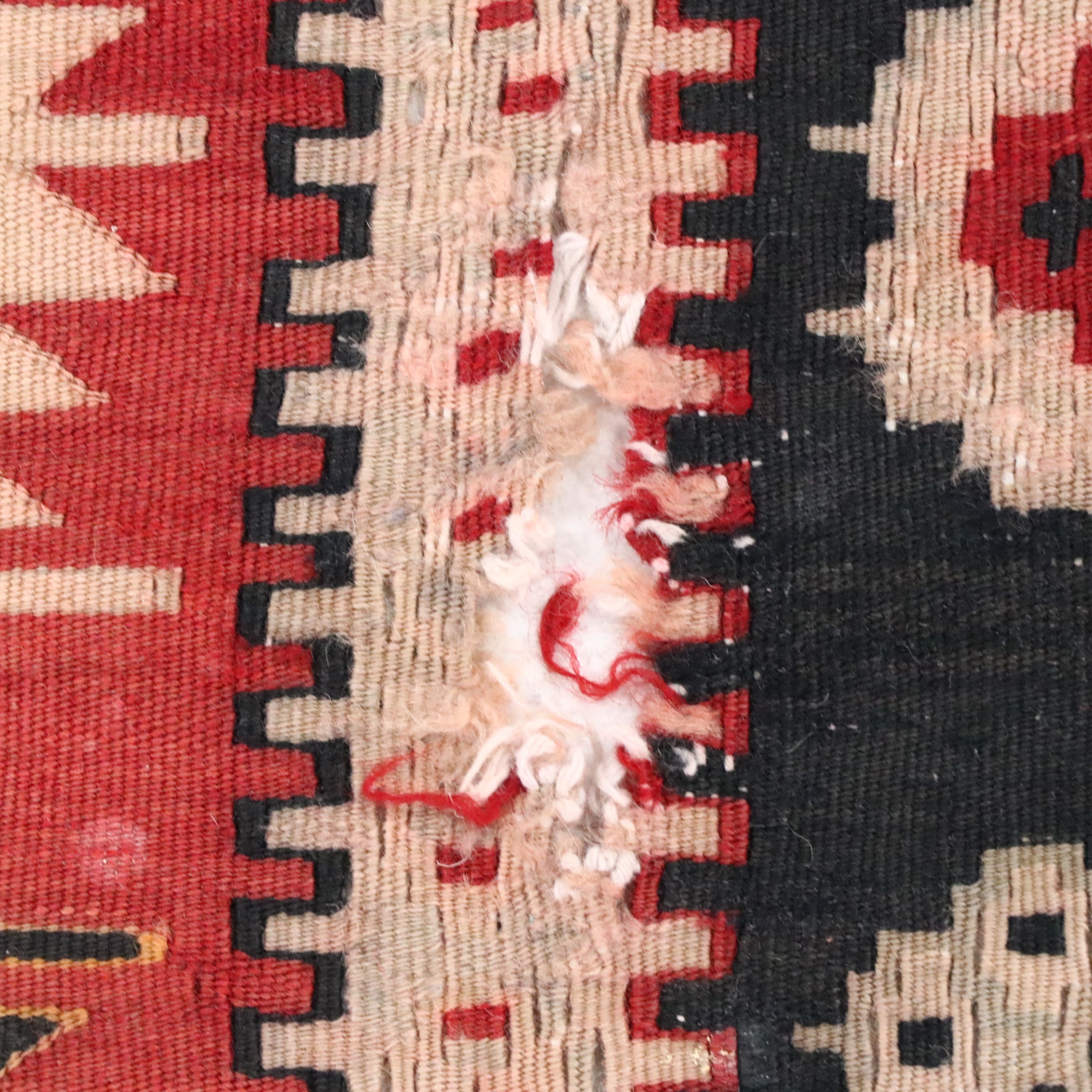 4' x 13'4 Handwoven Turkish Bergama Kilim Long Rug