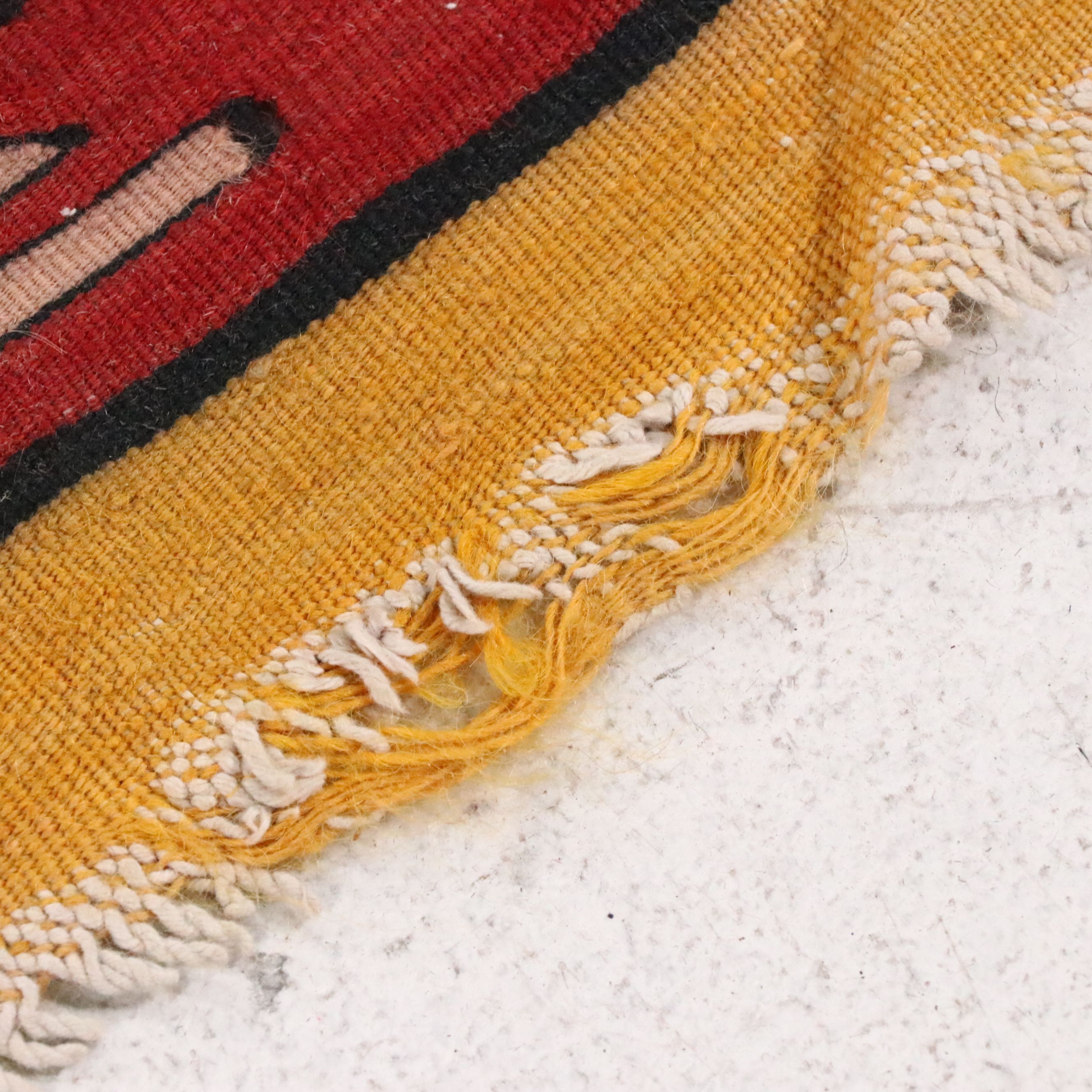 4' x 13'4 Handwoven Turkish Bergama Kilim Long Rug