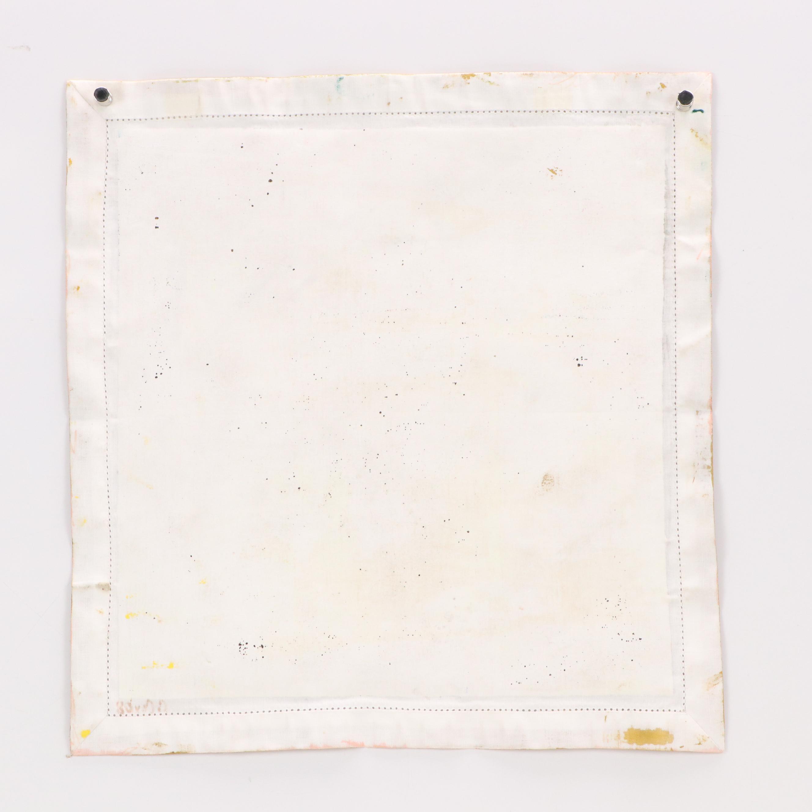 Abstract Landscape With Trees Mixed Media Painting, 2008