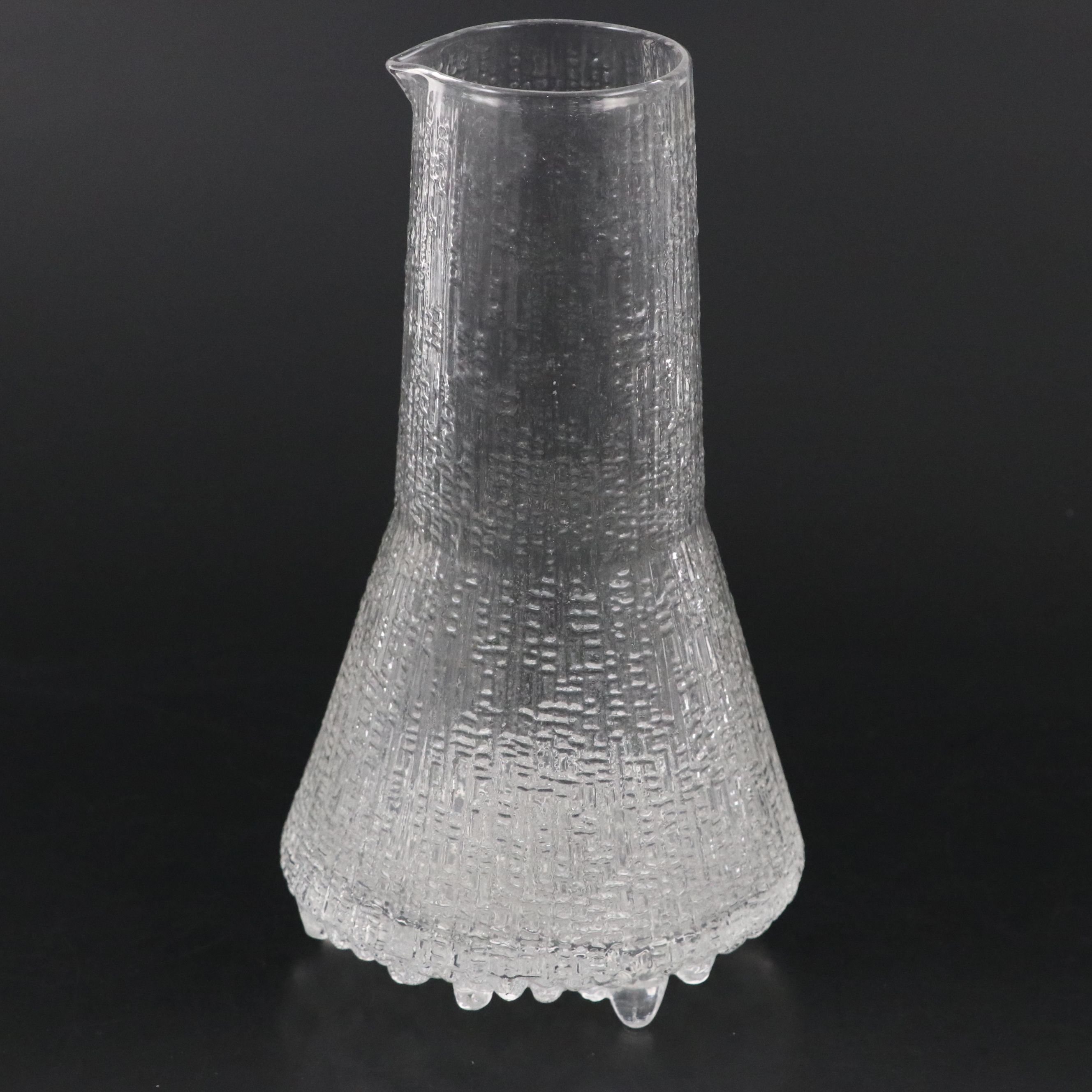 Iittala "Ultima Thule" Textured Glass Carafe and Cocktail Glasses
