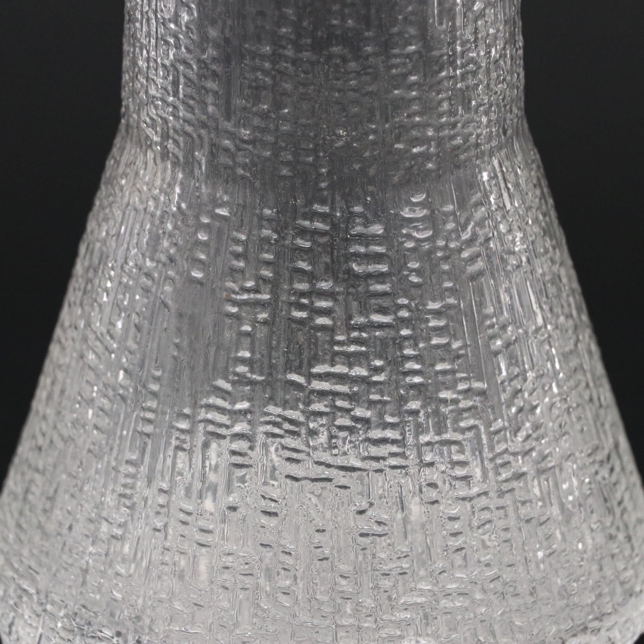 Iittala "Ultima Thule" Textured Glass Carafe and Cocktail Glasses