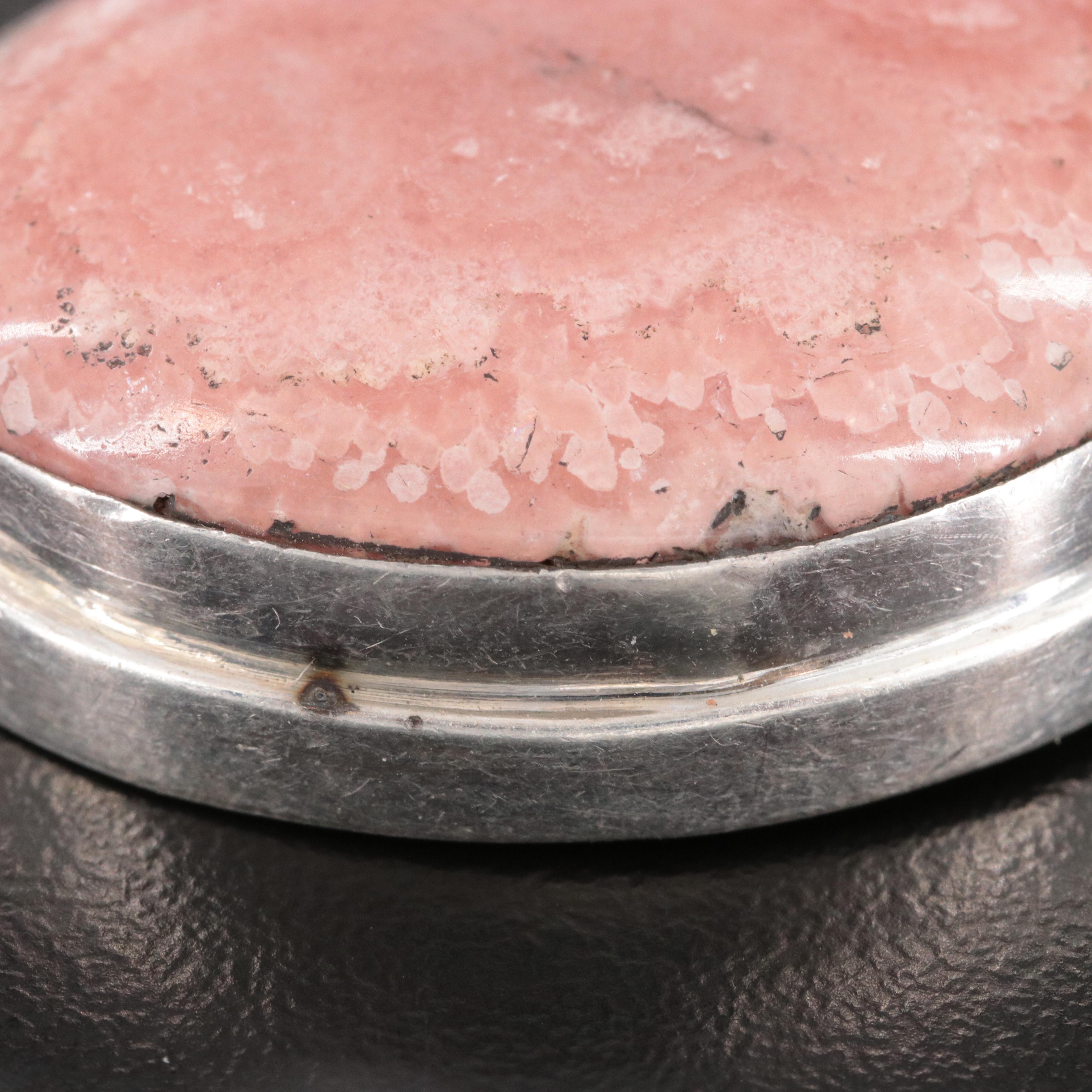 Sterling Rhodochrosite Pendant