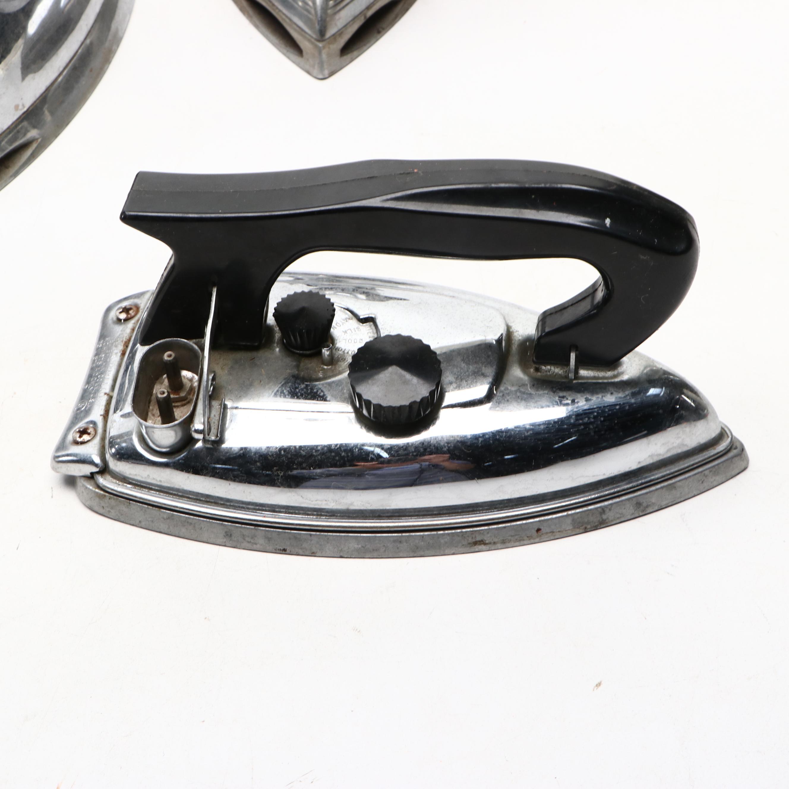 General Electric and Other Mid-20th Century Clothes Irons