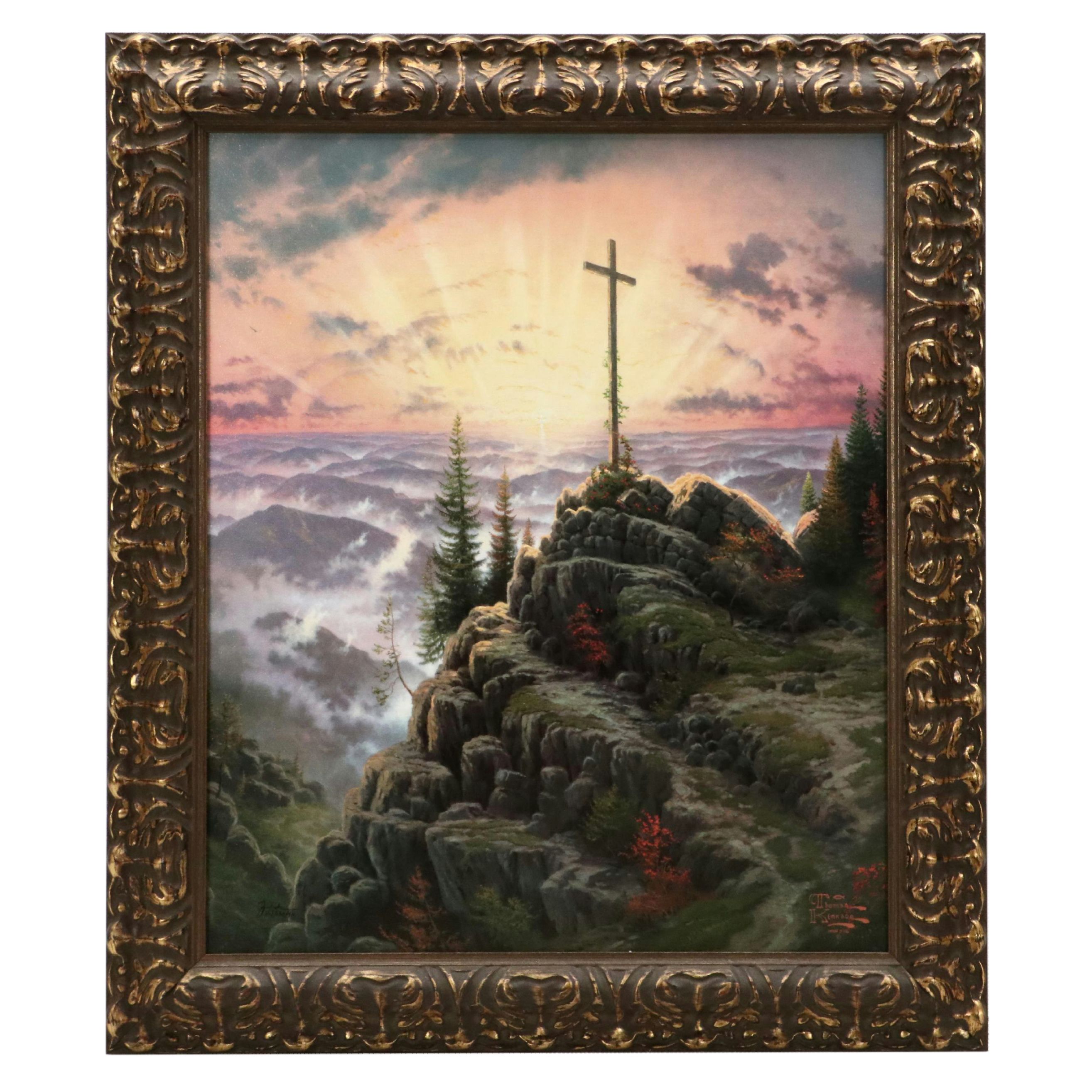 Thomas Kincade Embellished Offset Lithograph "Sunrise"