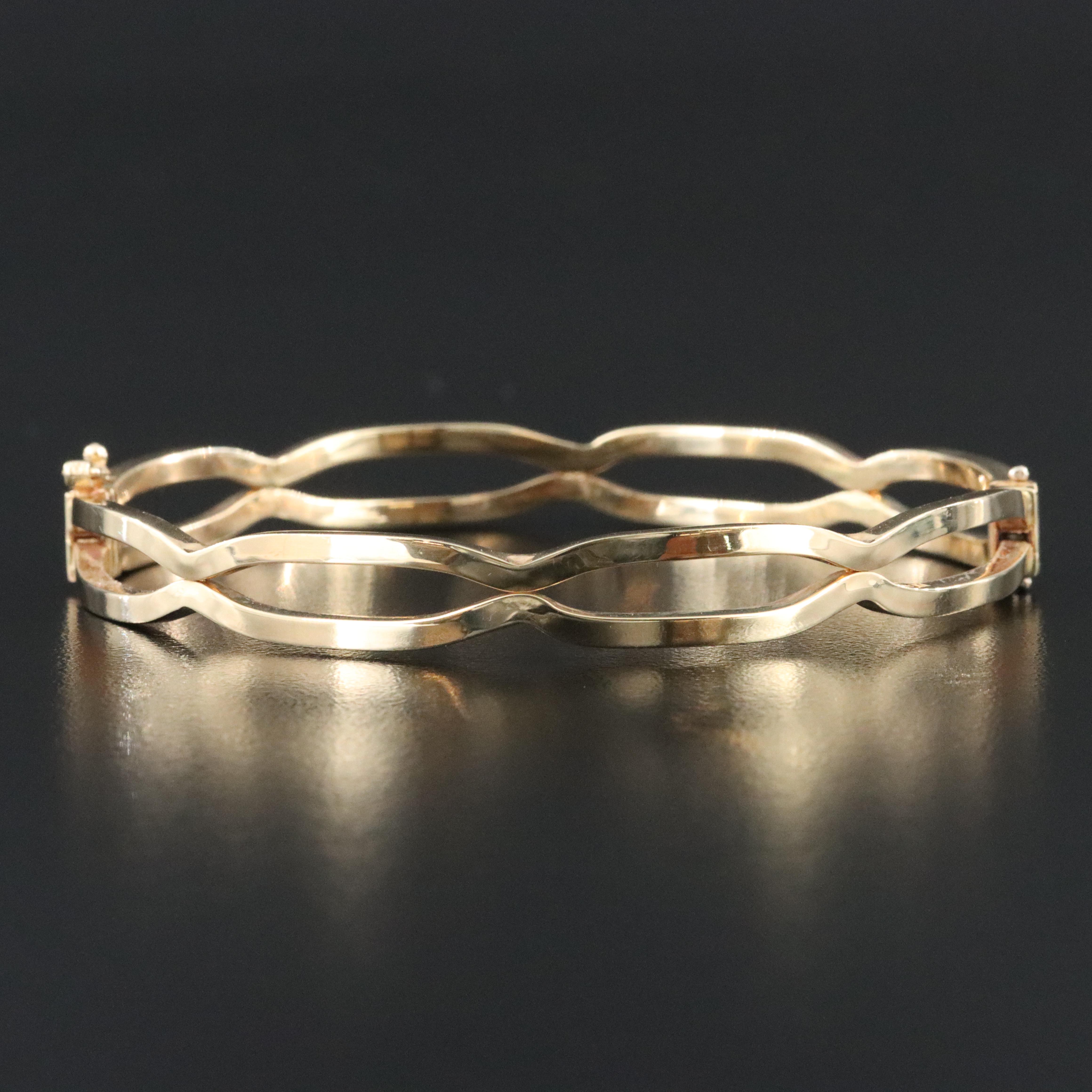 14K Wave Bracelet
