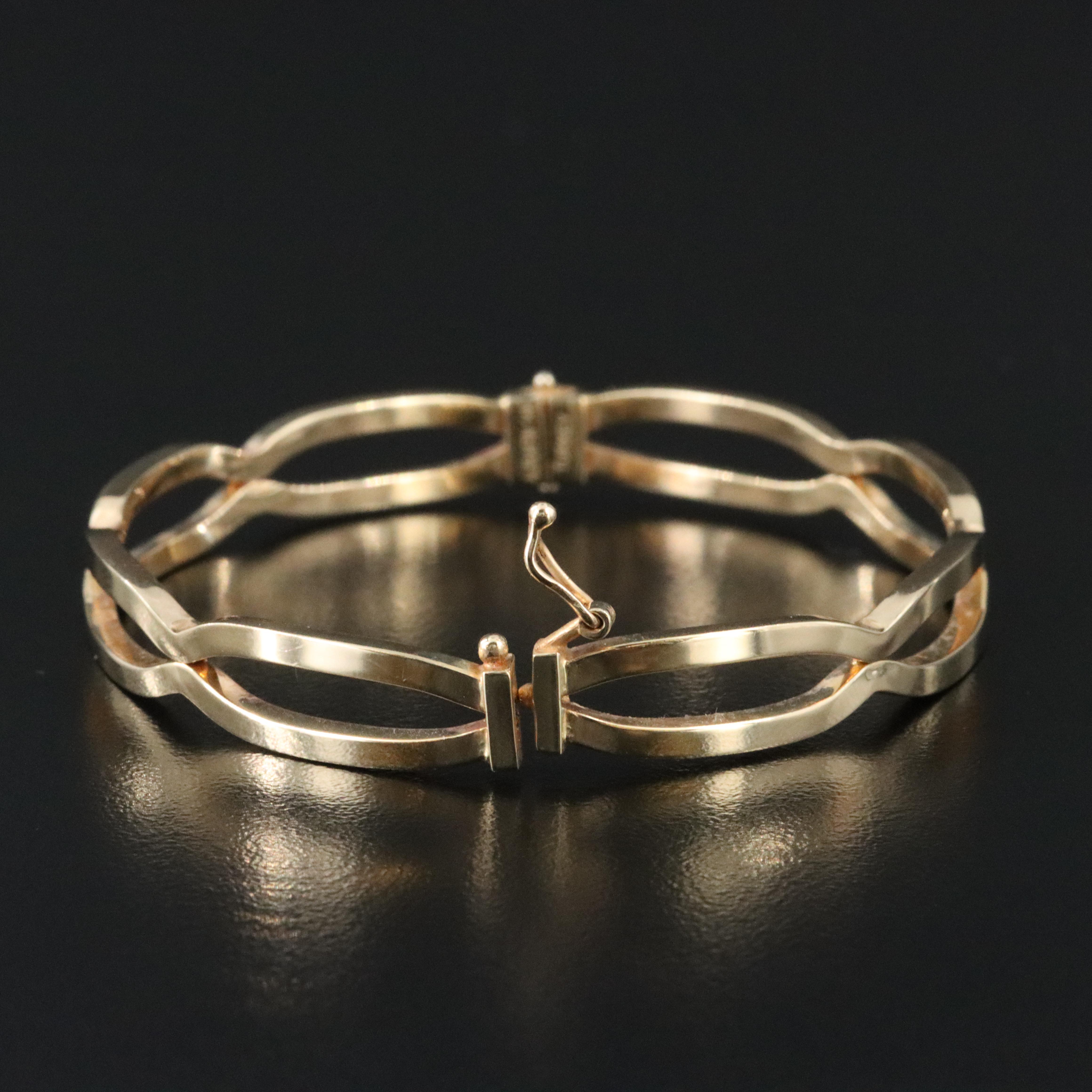 14K Wave Bracelet
