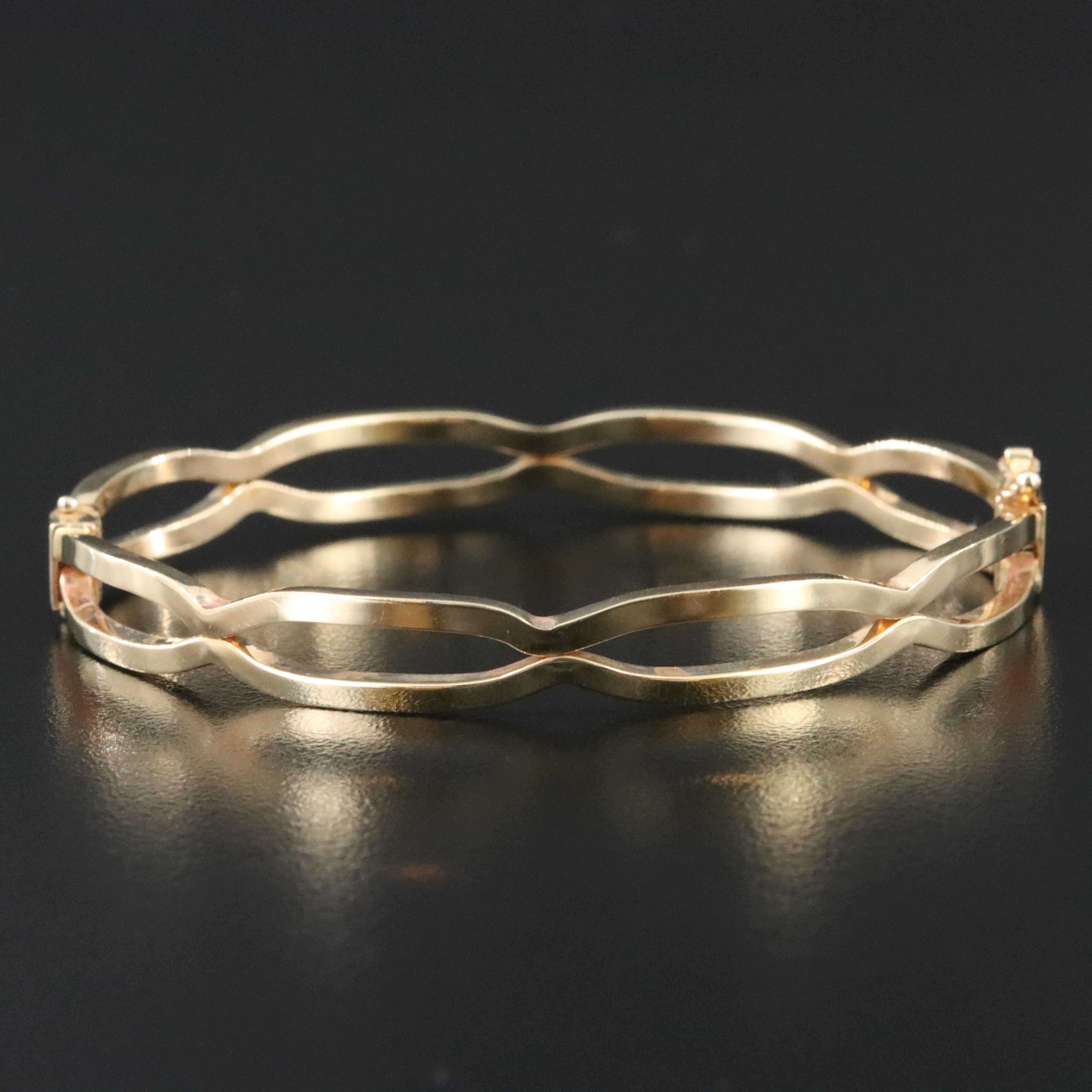 14K Wave Bracelet