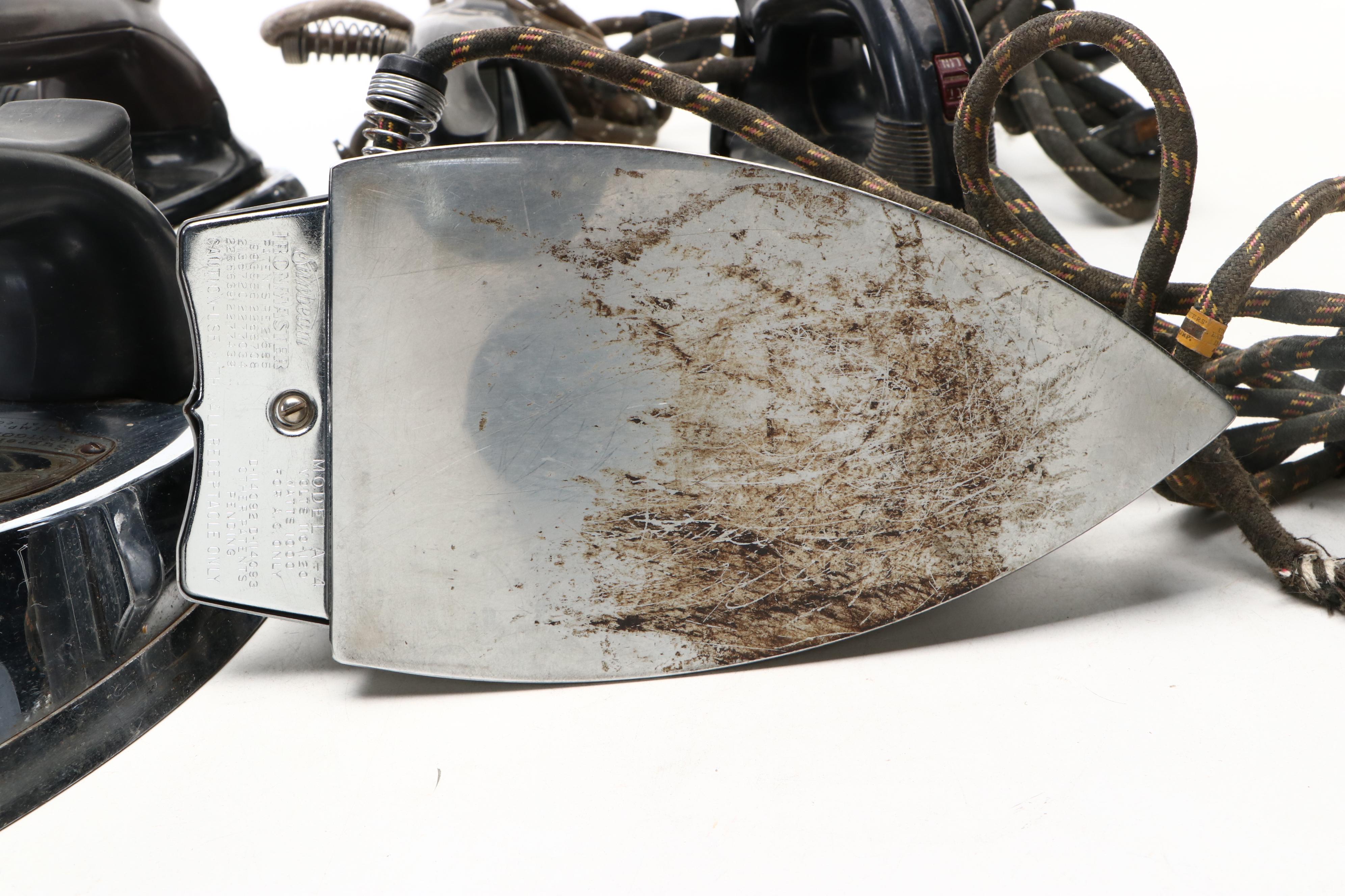 Kenmore, Sunbeam, and General Electric Clothes Irons
