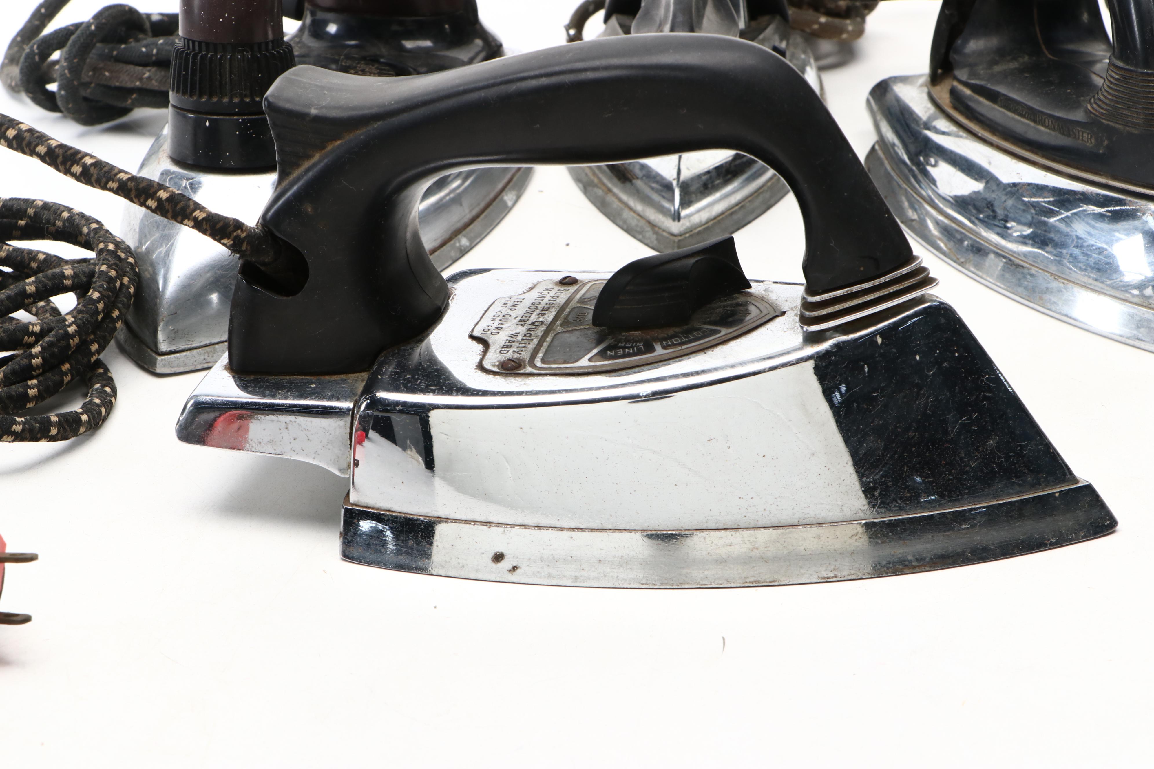 Kenmore, Sunbeam, and General Electric Clothes Irons