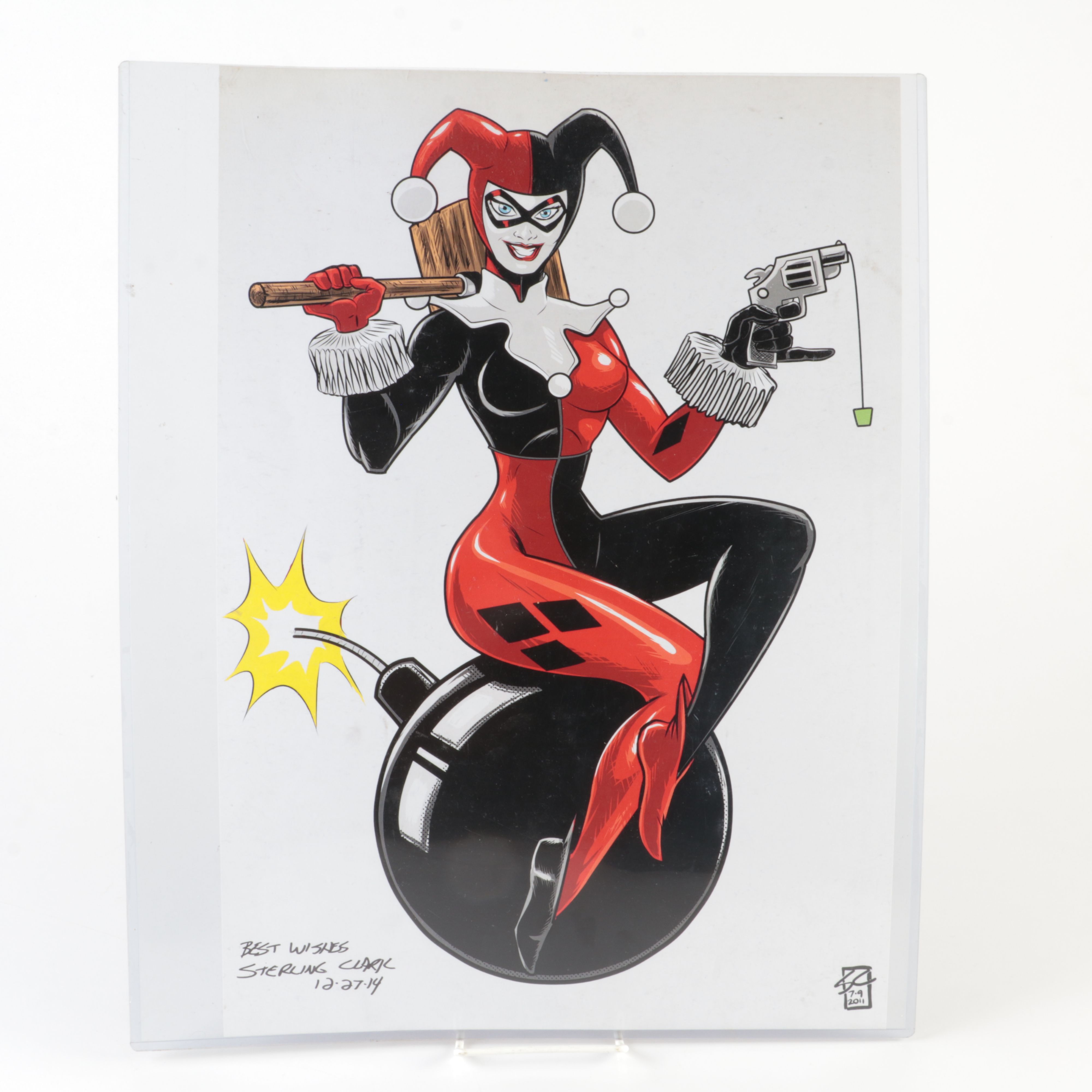 Sterling Clark Artist-Signed Harley Quinn Print