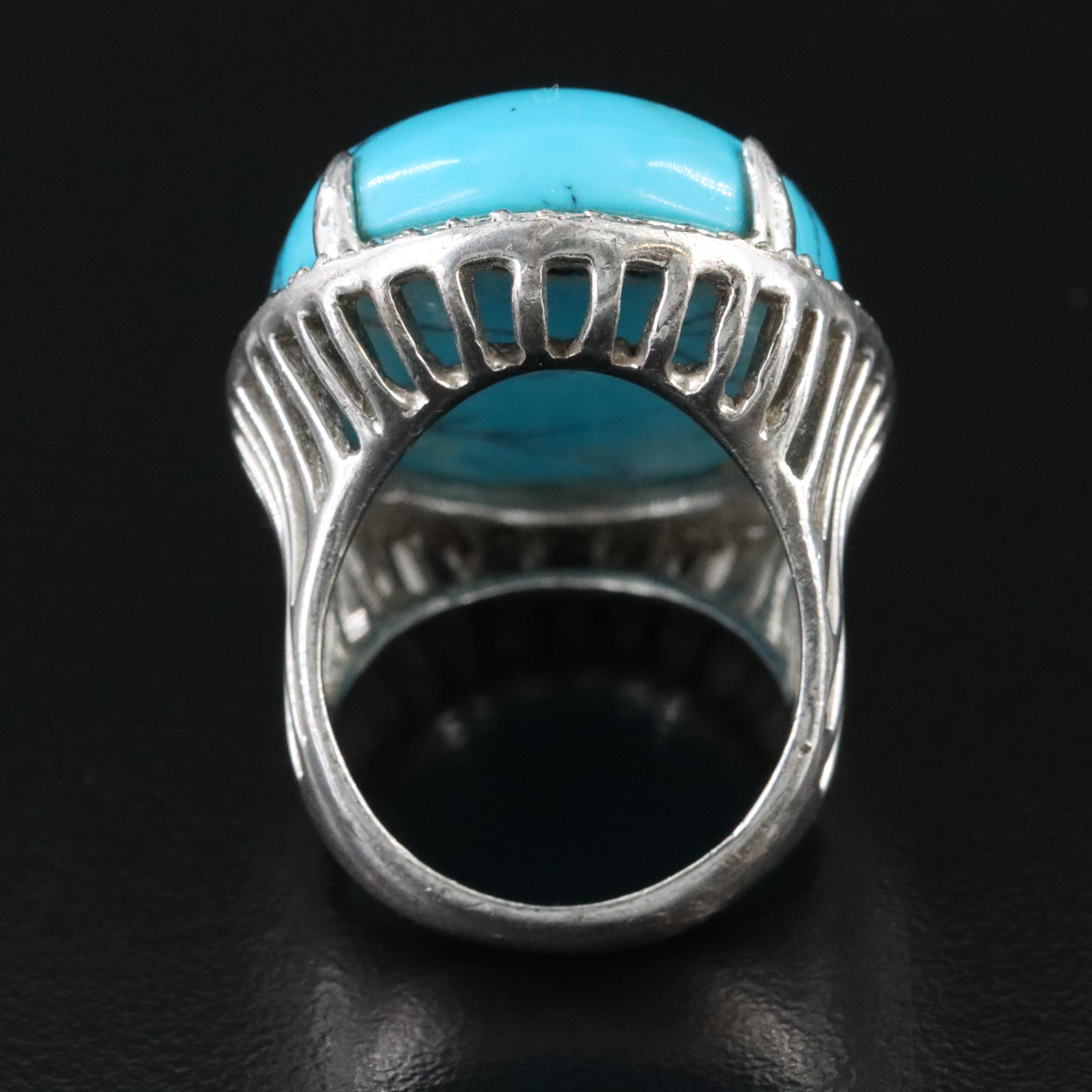 Sterling Howlite and CZ Halo Ring