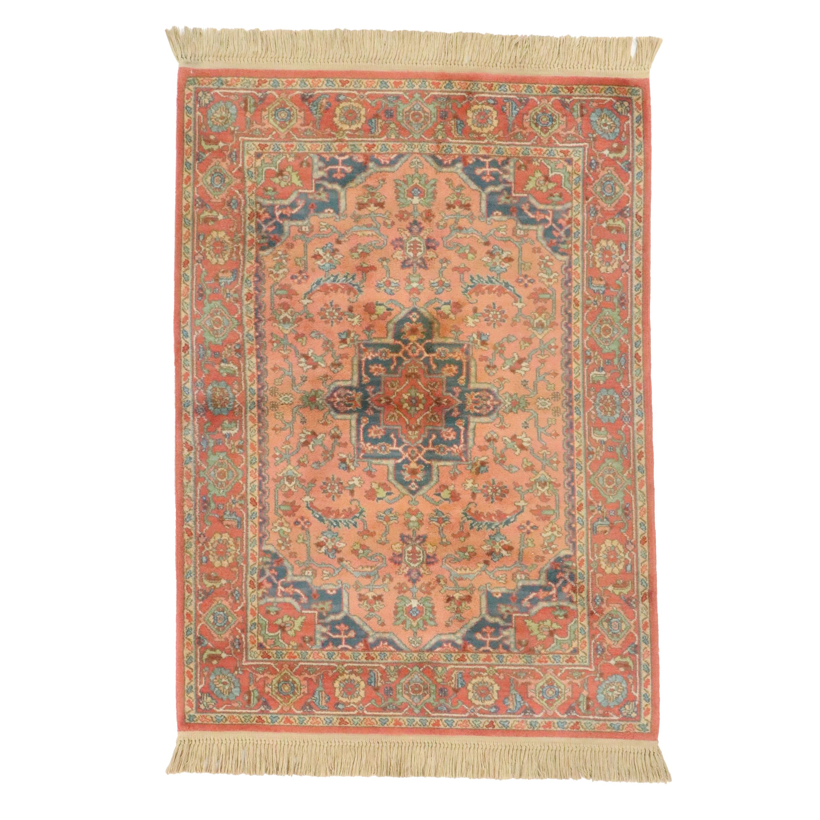 4'4 x 6'9 Machine Made Karastan Medallion Serapi Area Rug