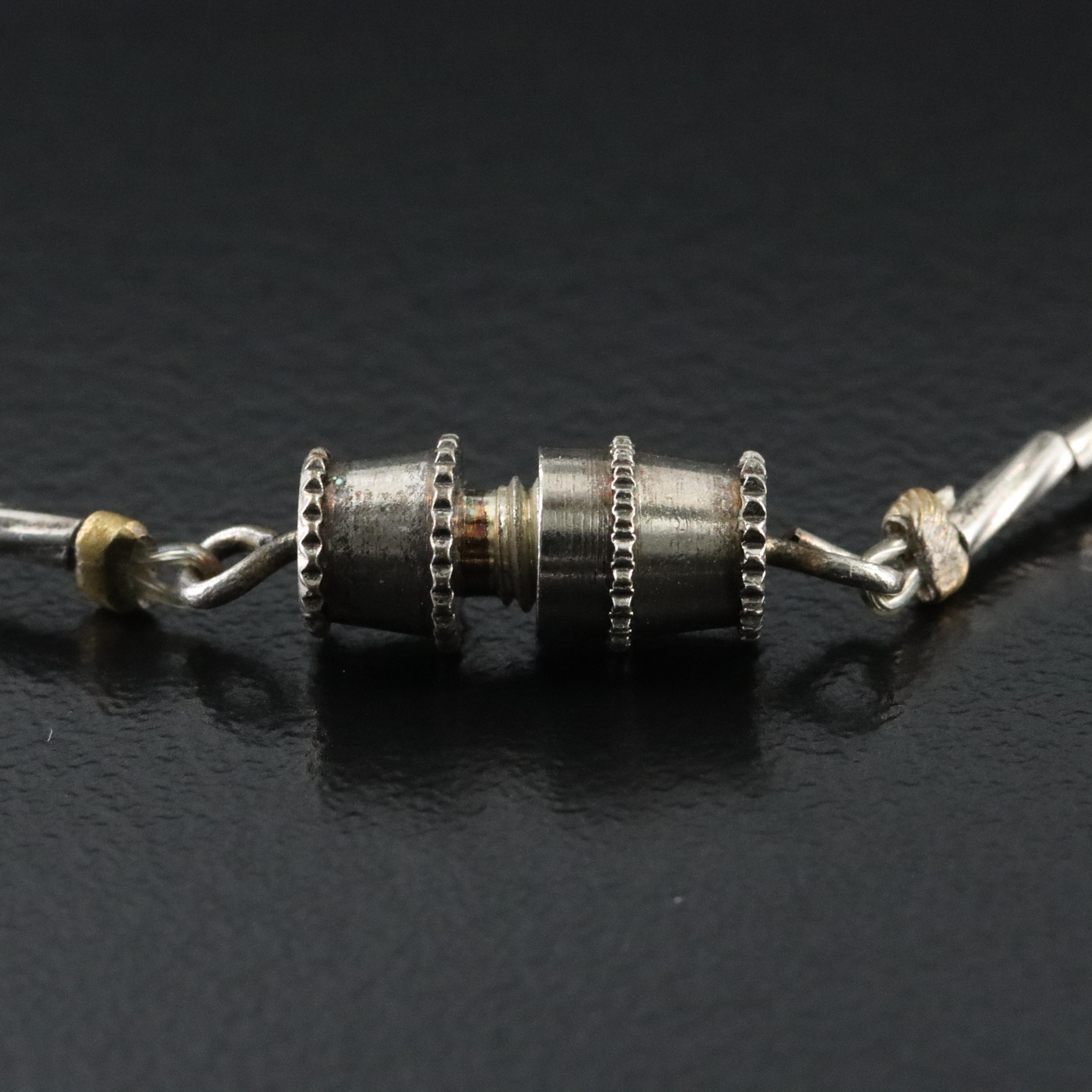 Western Style Bird Necklace with Turquoise and Bone Bead Accents