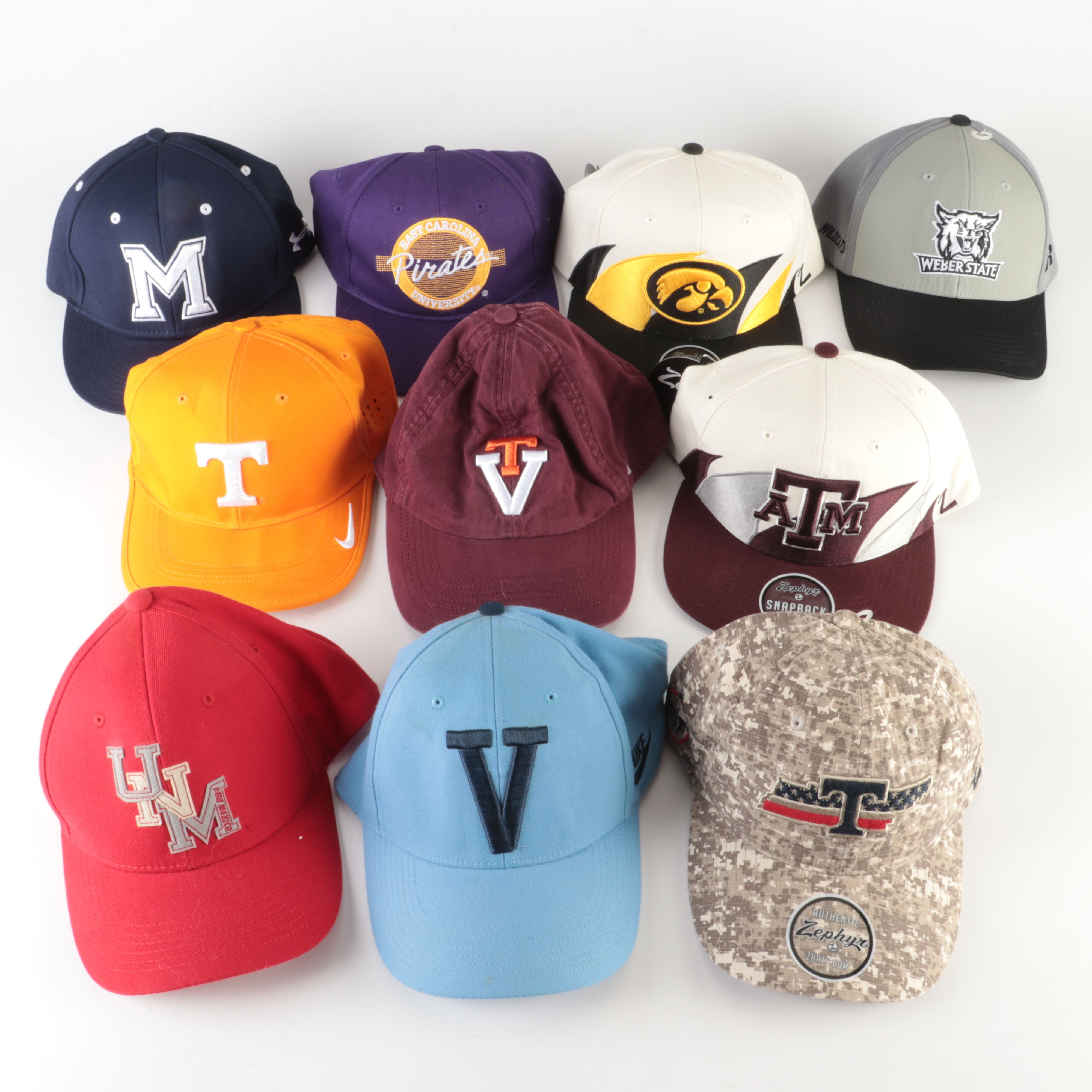 Texas A&M, Tennessee, Virginia Tech, and More Collegiate Sports Hats