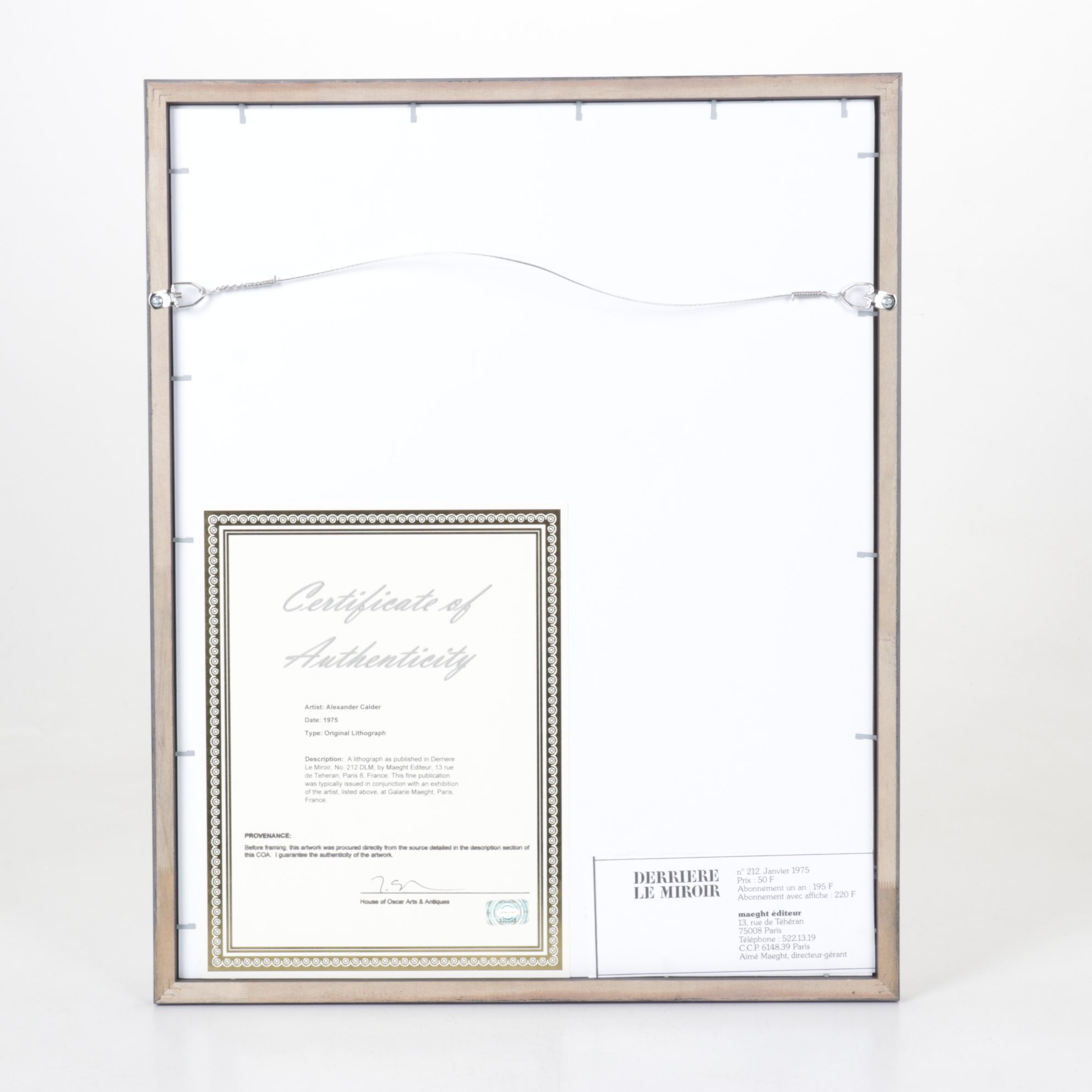 Alexander Calder Color Lithograph for "Derrière le Miroir," 1975