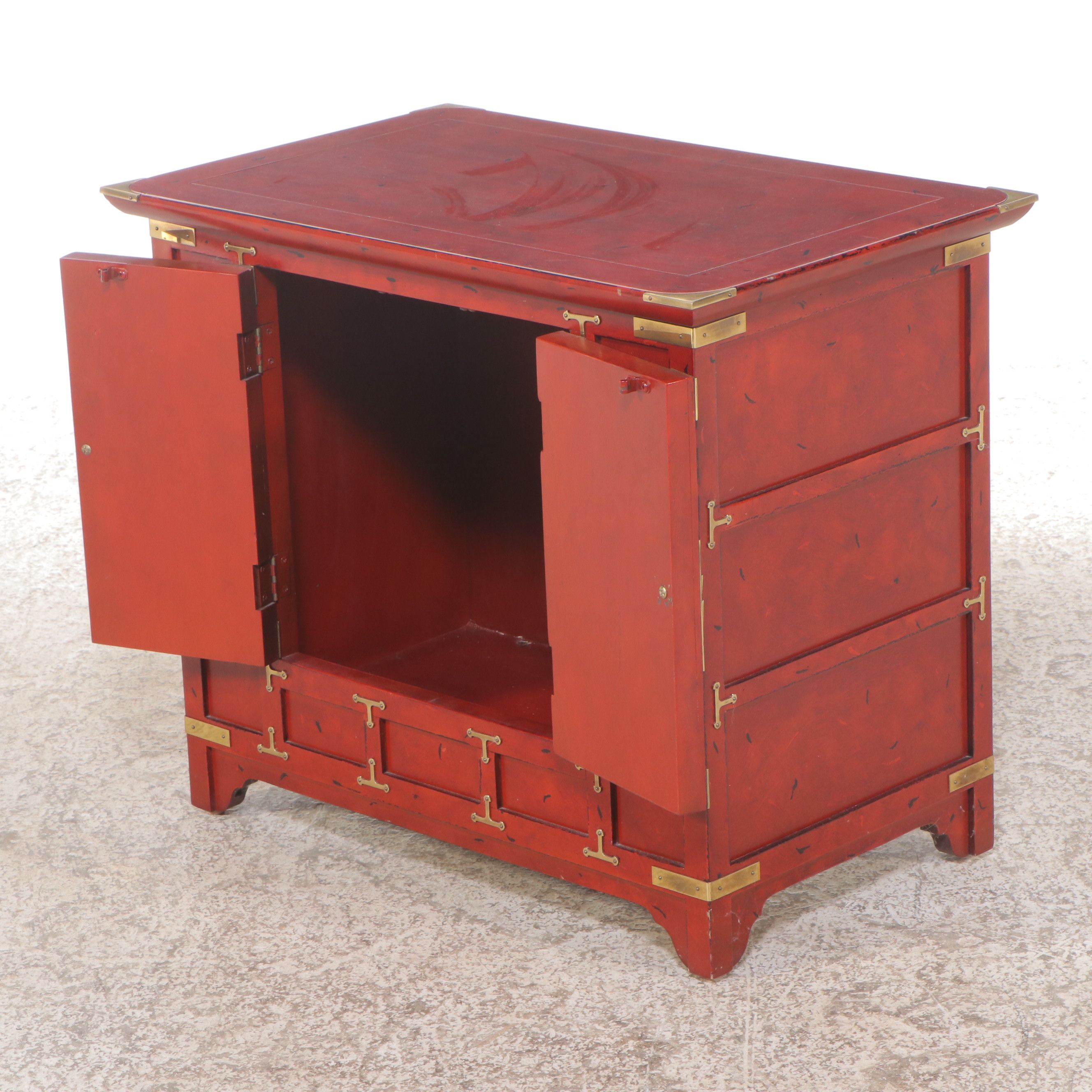 Chinese Cabinet with Brass Accents