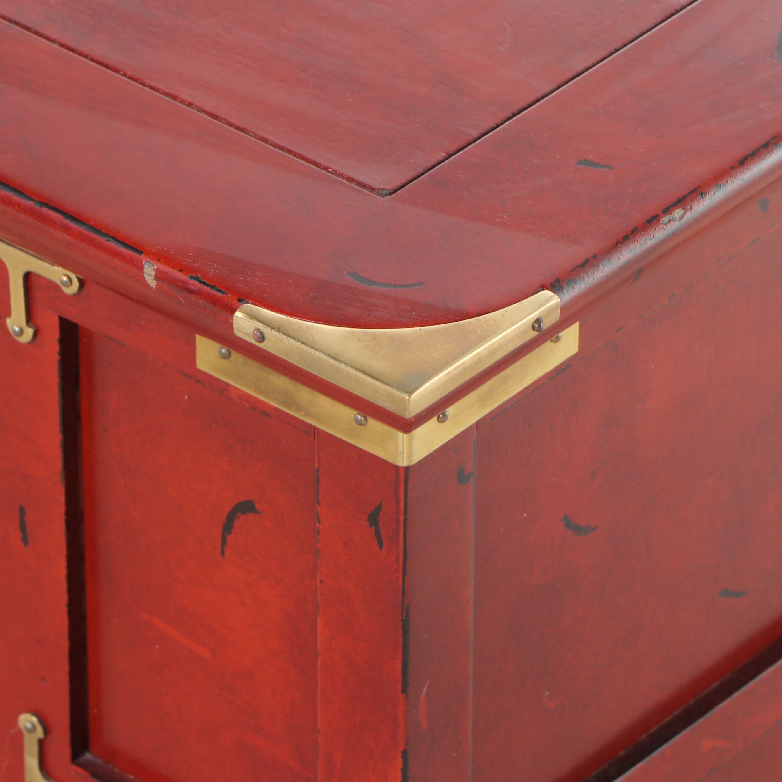 Chinese Cabinet with Brass Accents
