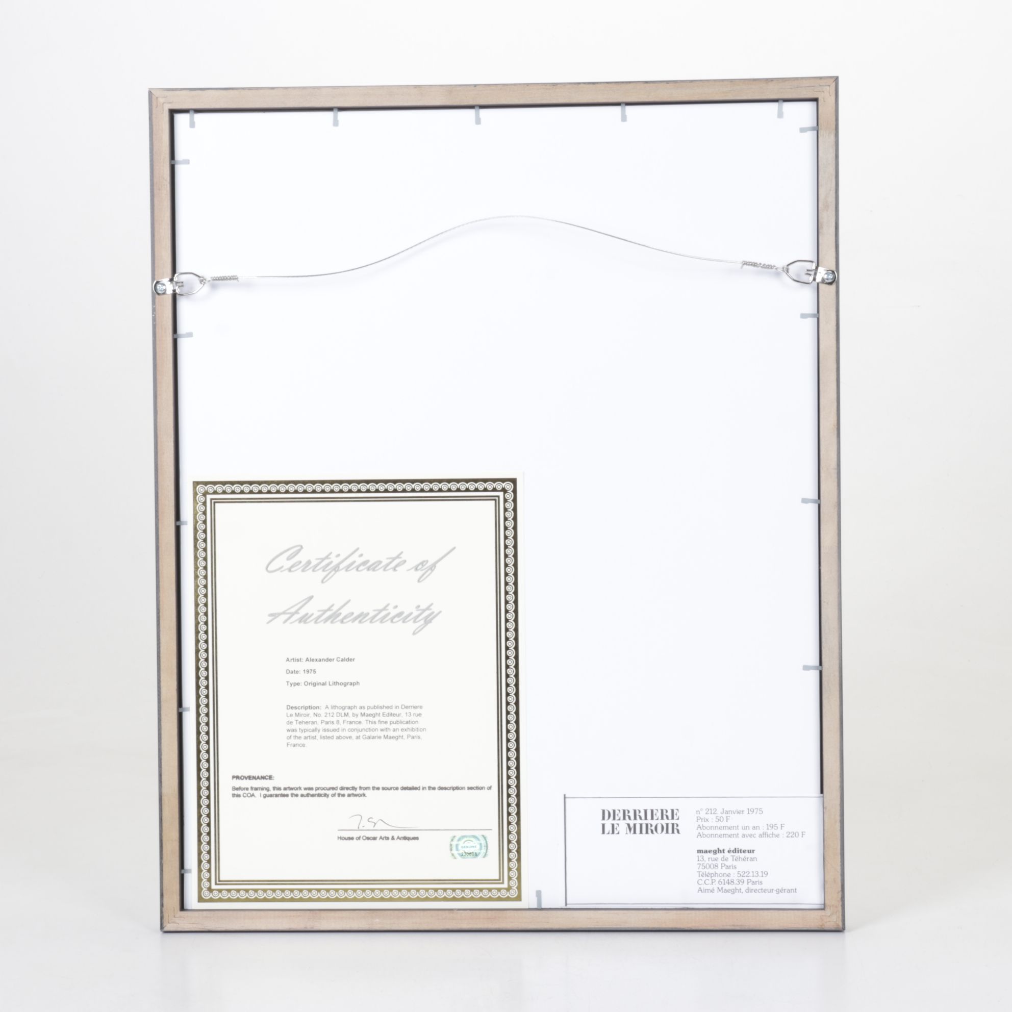 Alexander Calder Color Lithograph for "Derrière le Miroir," 1975