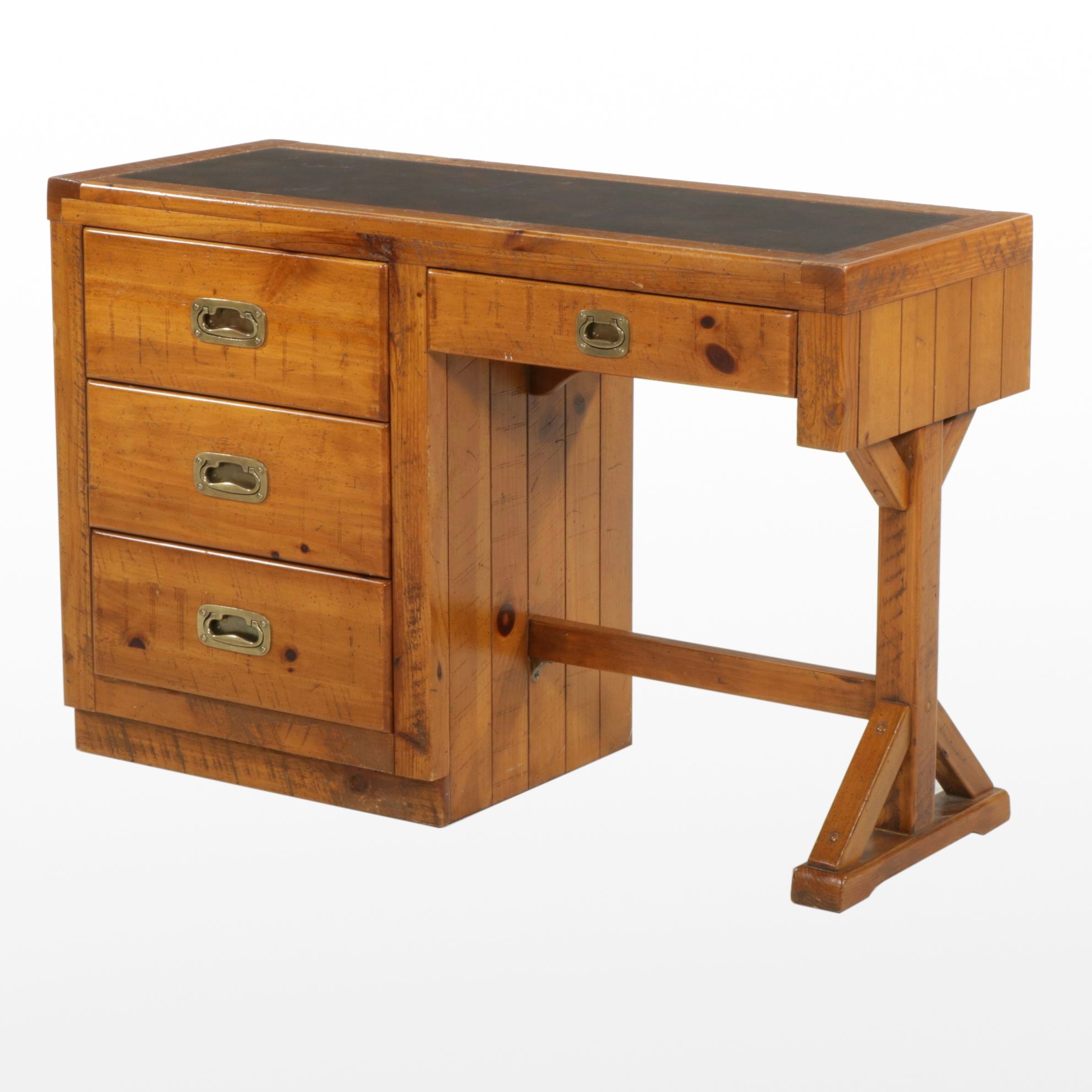 Young-Hinkle Rustic Pine Desk, Late 20th Century