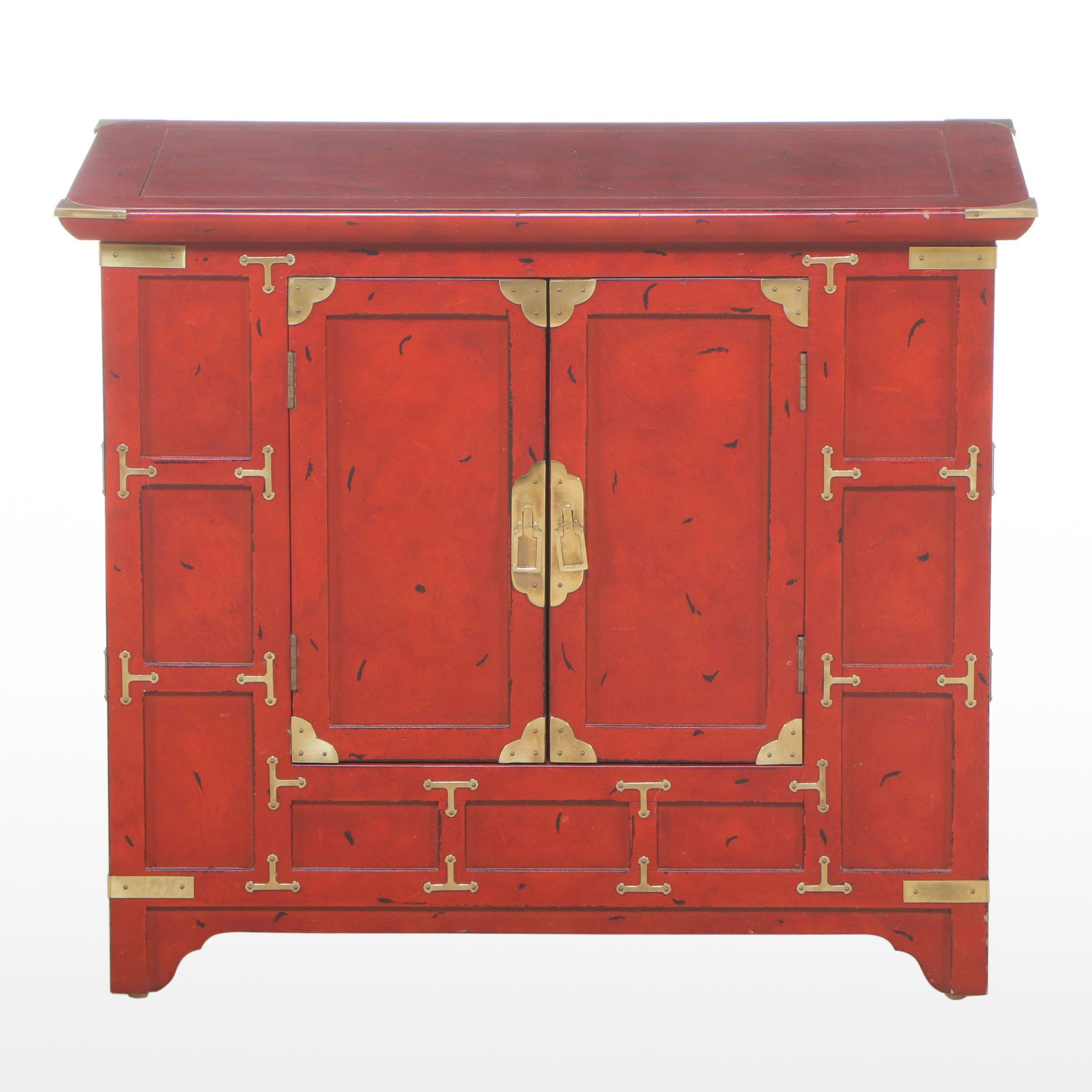 Chinese Cabinet with Brass Accents