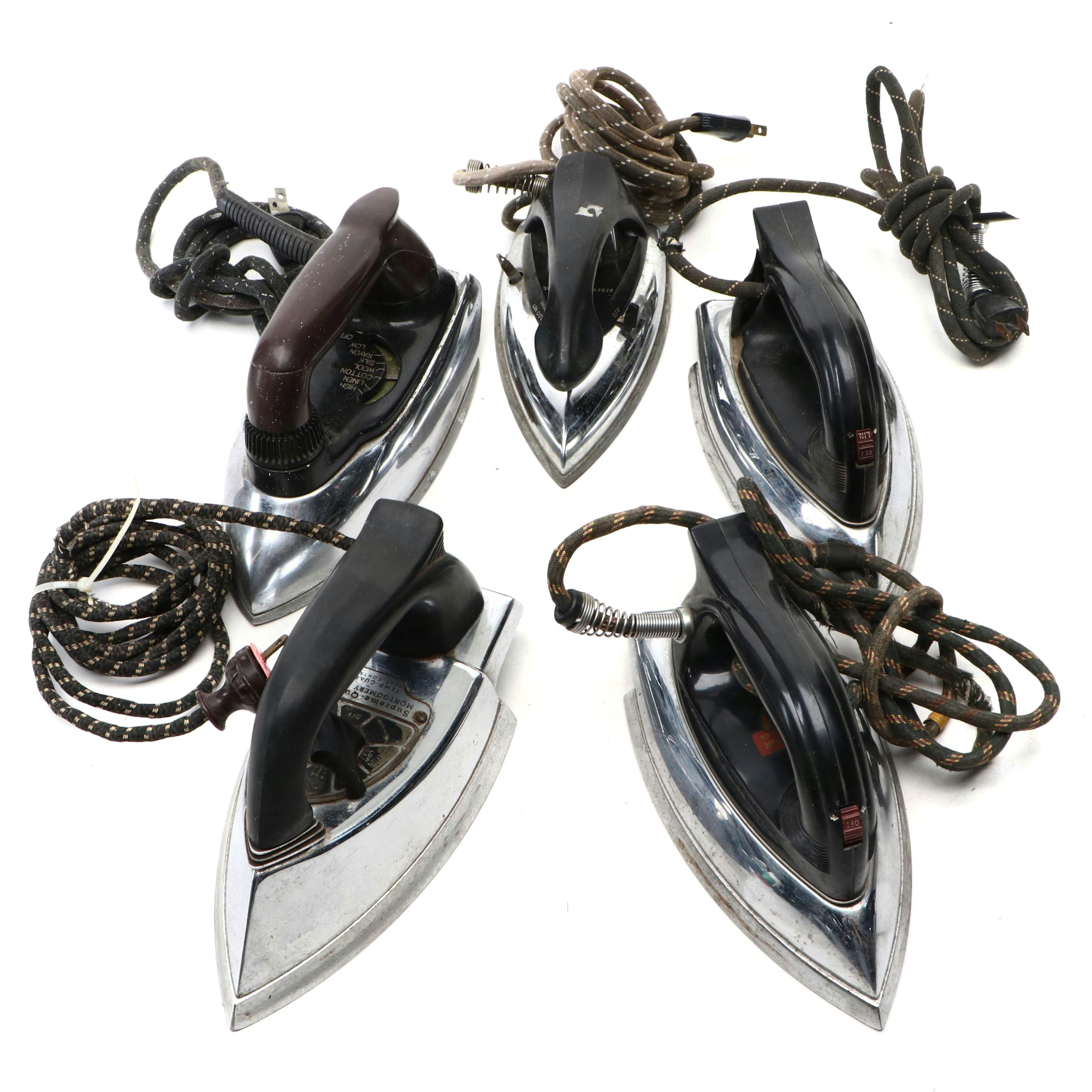 Kenmore, Sunbeam, and General Electric Clothes Irons