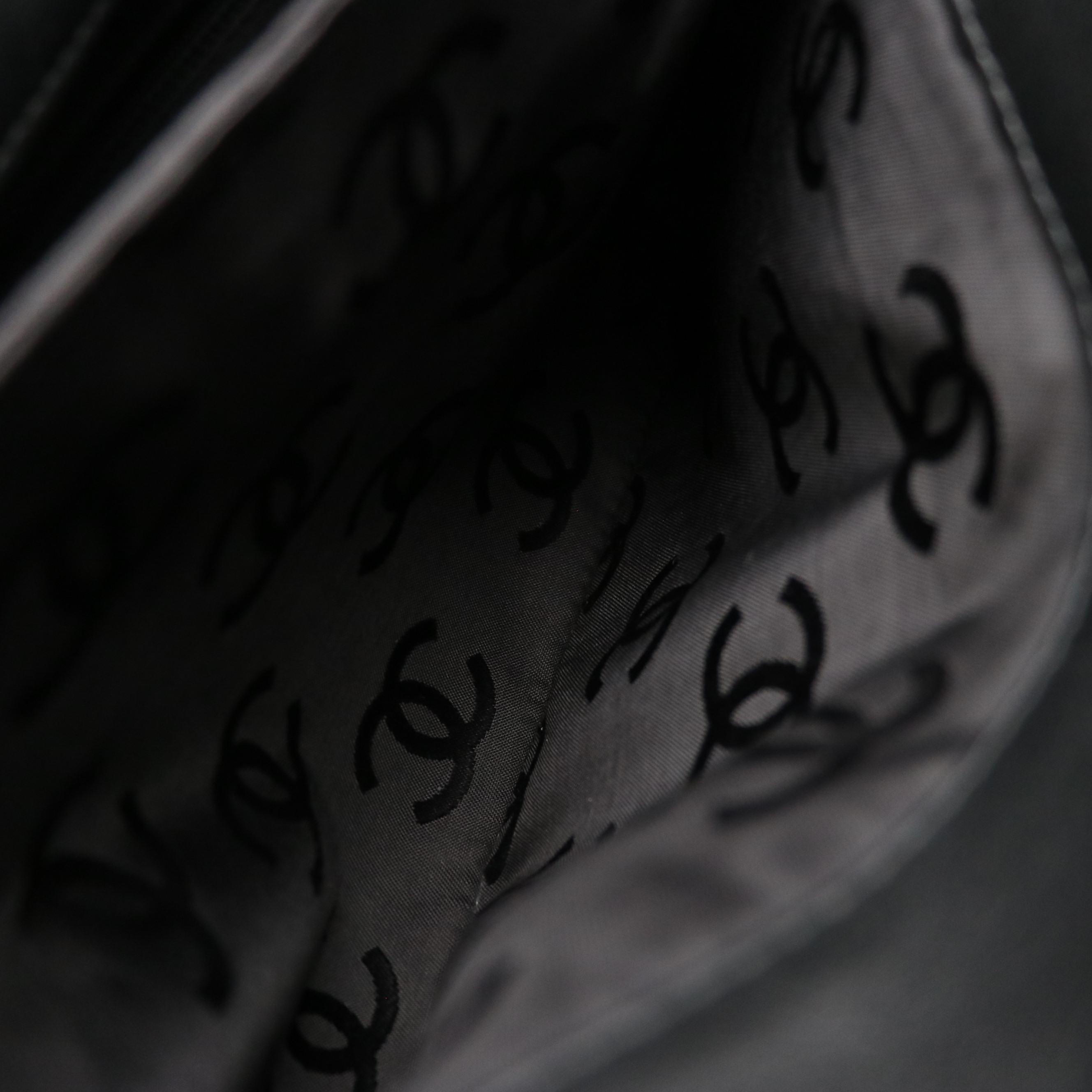 Chanel Wild Stitch Shoulder Satchel in Black Quilted Calfskin