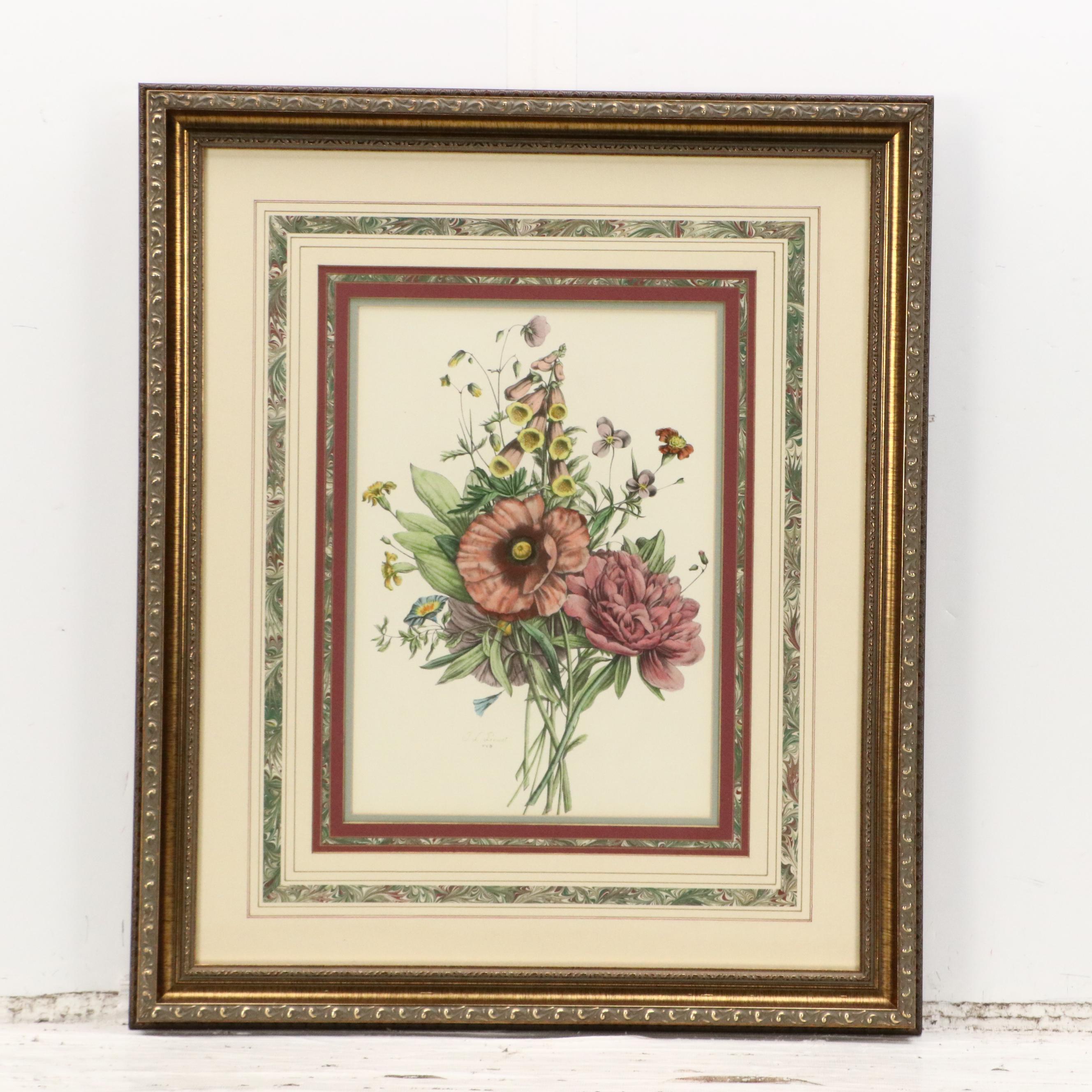 Botanical Halftone Prints After Jean-Louis Prévost