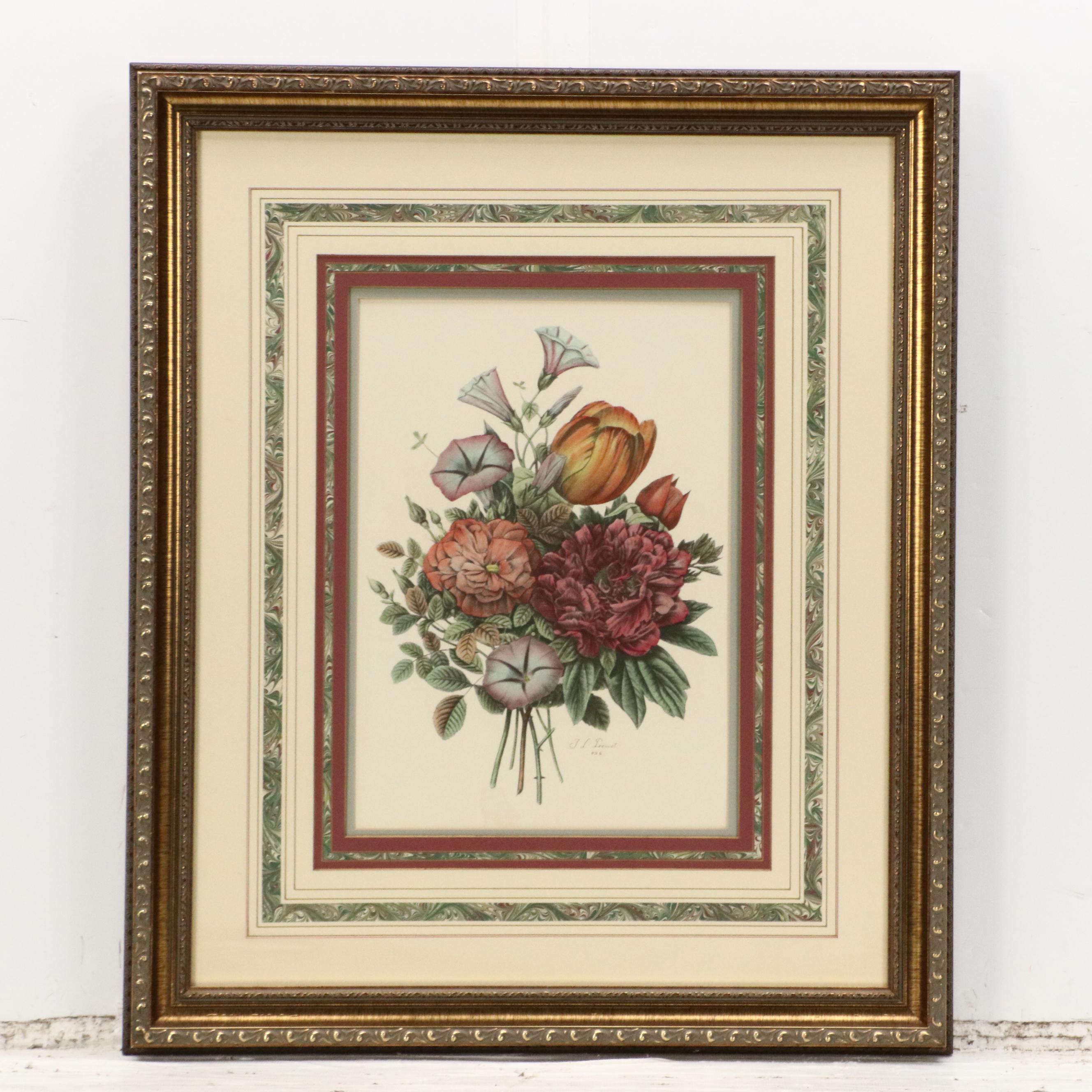 Botanical Halftone Prints After Jean-Louis Prévost