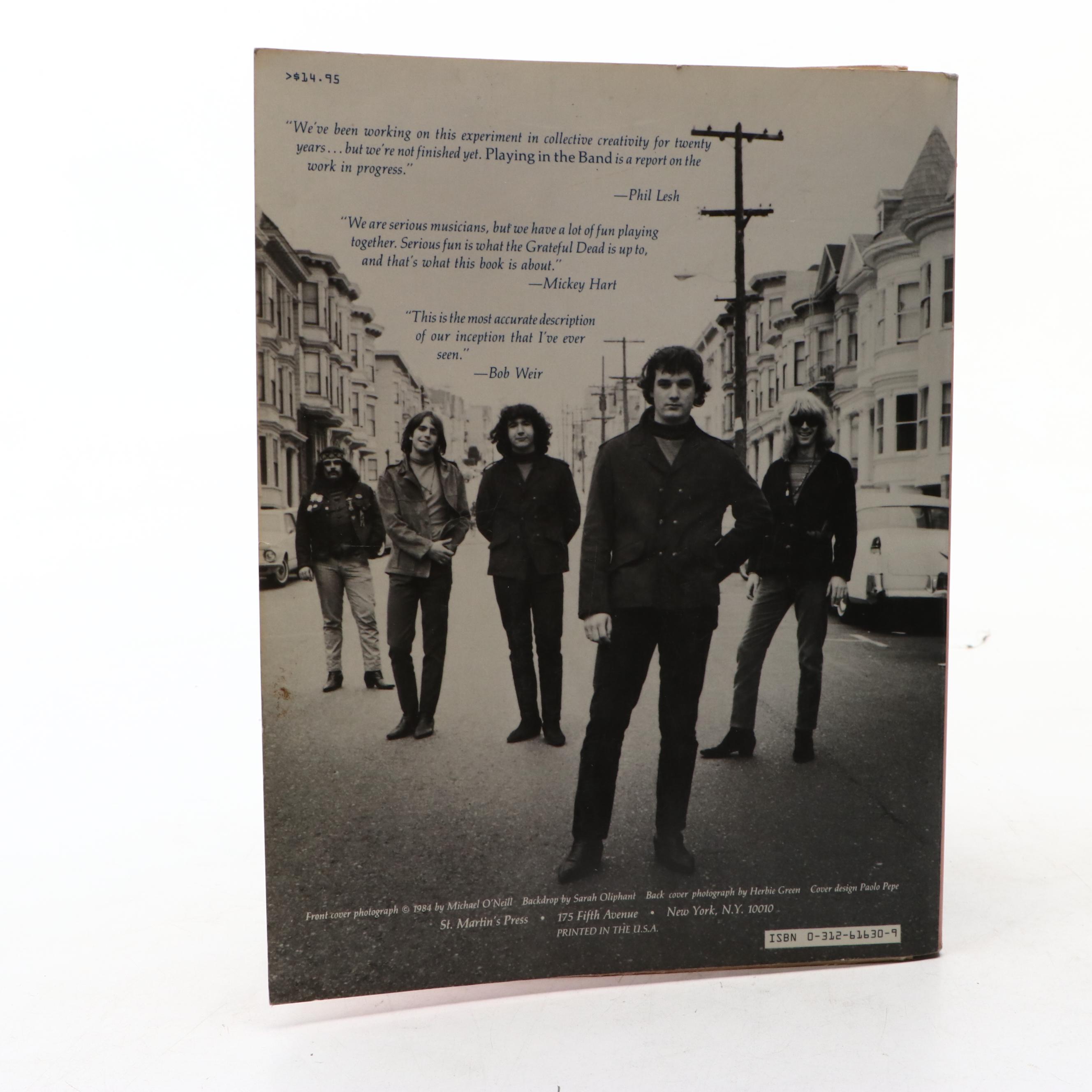 Jerry Garcia and Mickey Hart Signed First Edition "Playing in the Band," 1985